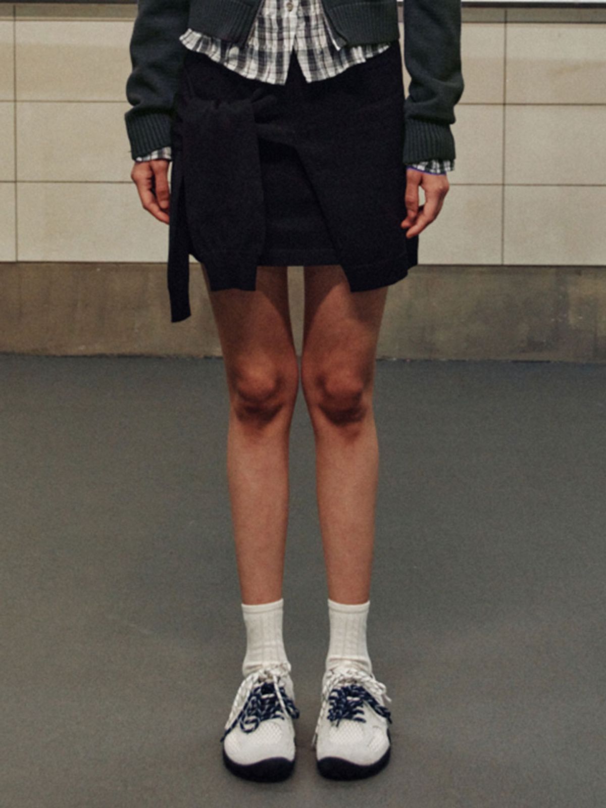 레이브(RAIVE) Tied Layered Knit Skirt VK6SS352_2color