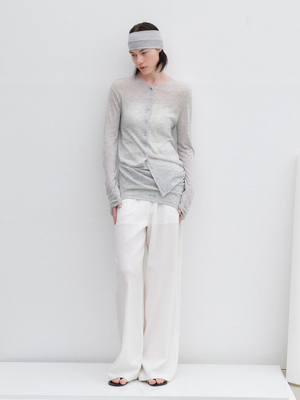 아틀리에 나인(ATELIER NAIN) AN CLEAN ROUND NECK CARDIGAN&TOP KNIT SETS (CD-2258)