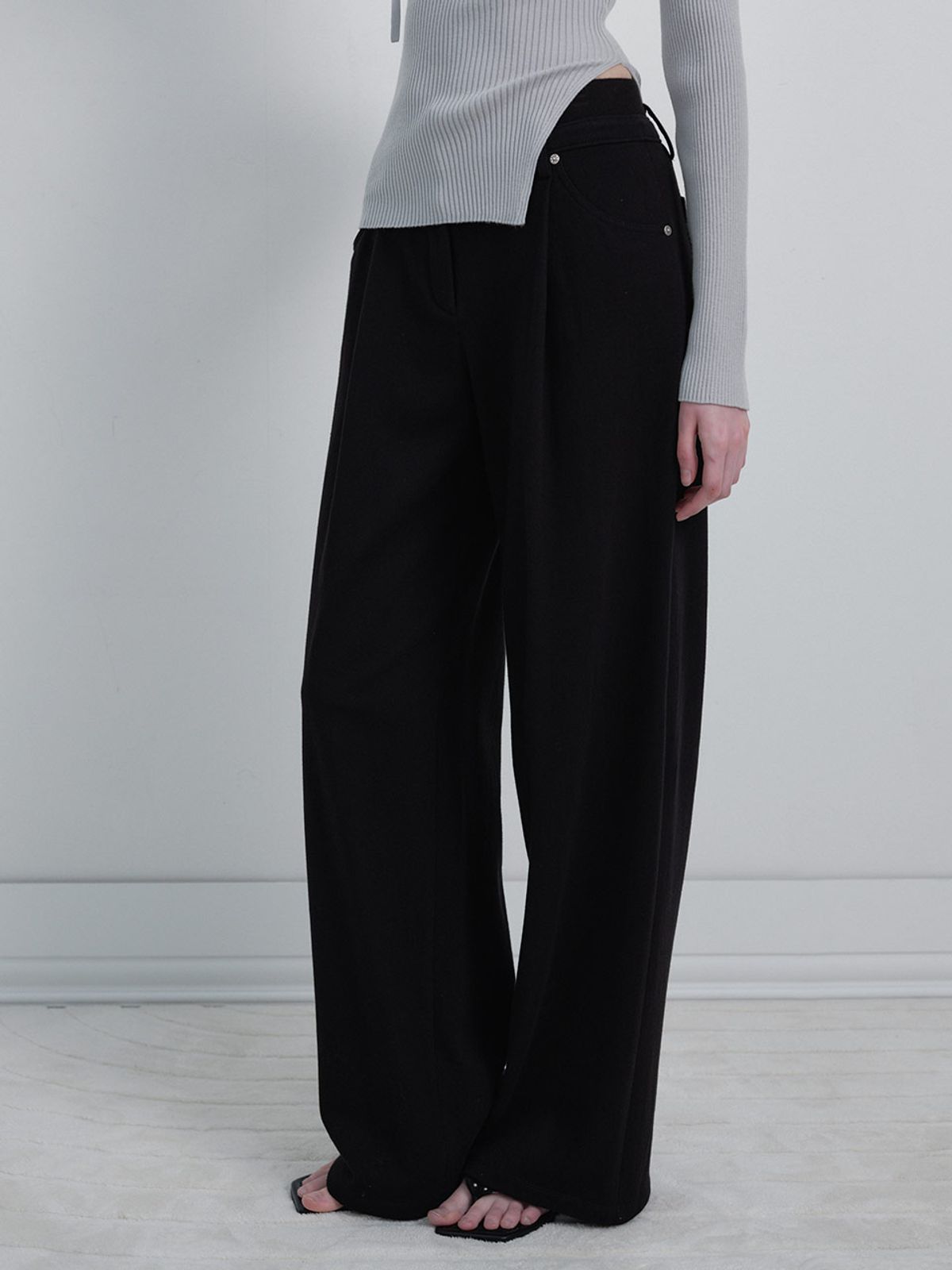 레이브(RAIVE) Belt Loop Tuck Jersey Pants VW6SL272_2color