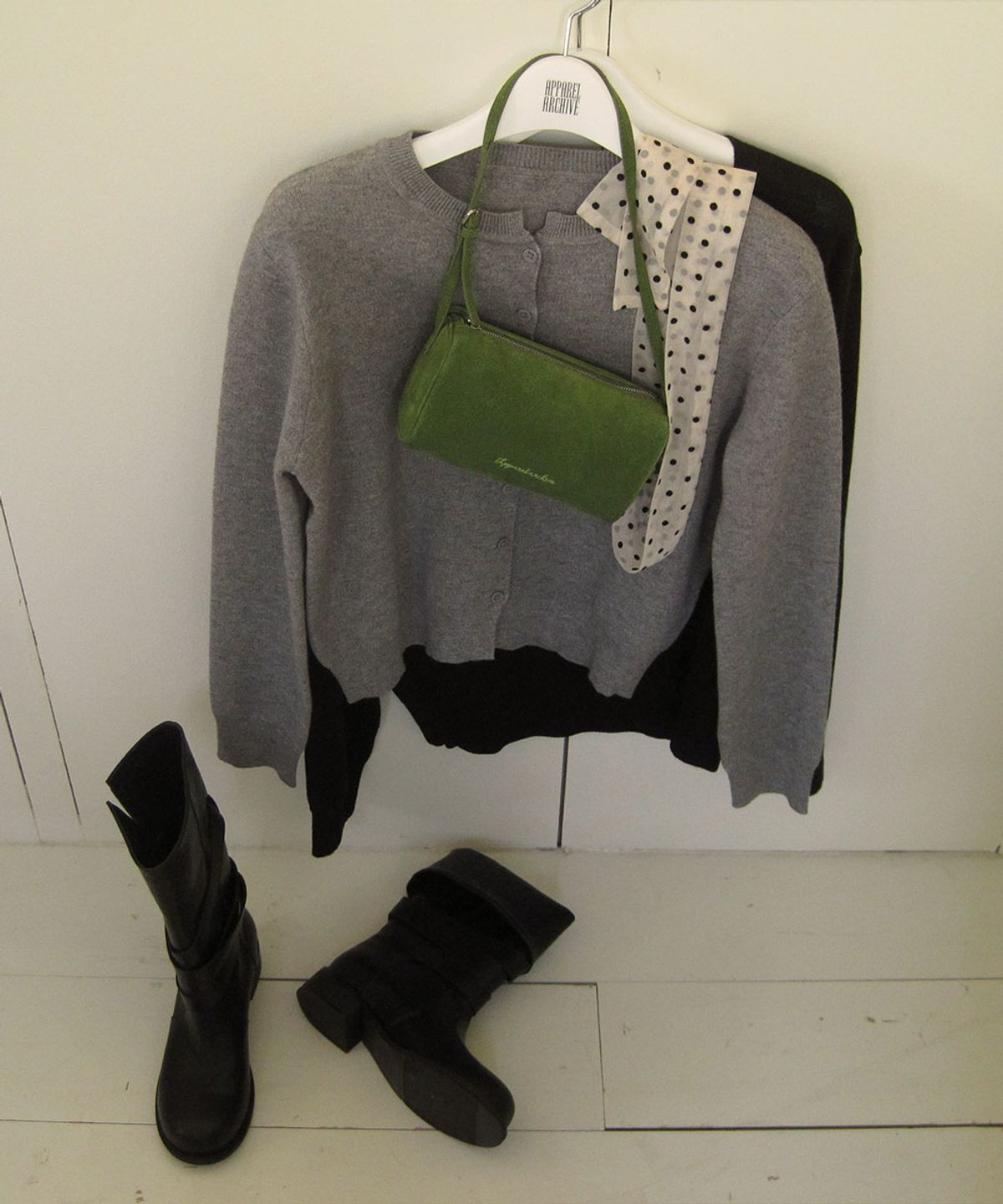 어패럴아카이브(APPAREL ARCHIVE) Post round cardigan - Gray