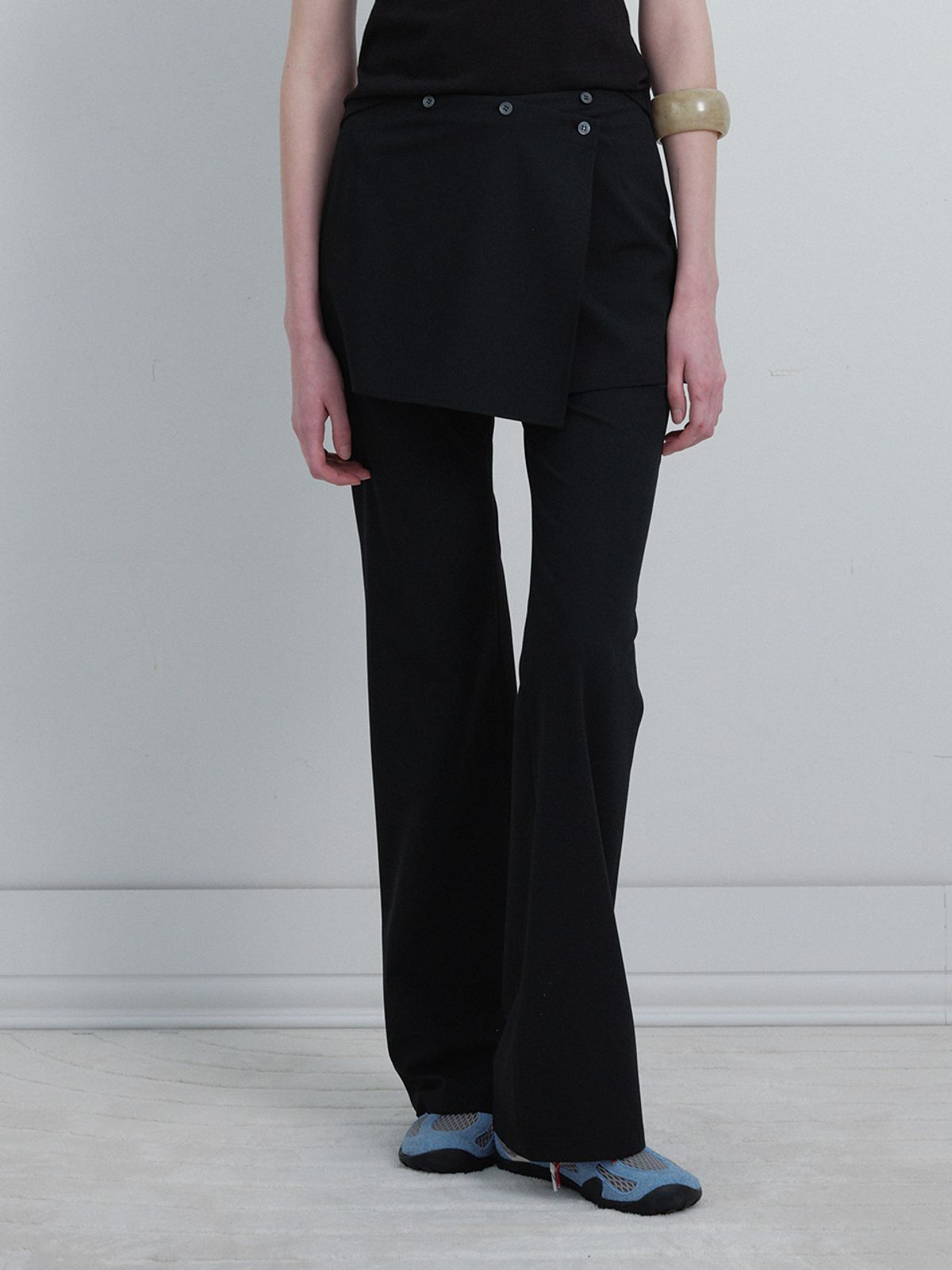 레이브(RAIVE) Layered Wrap Skirt Pants VW6SL270_2color