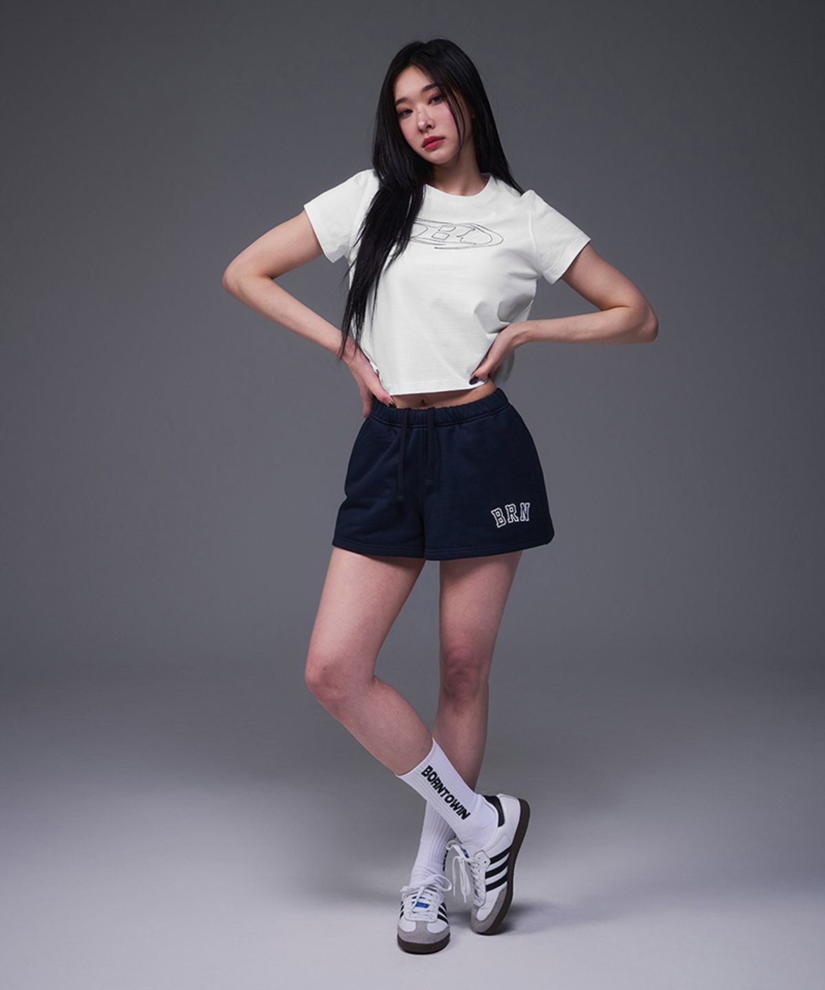 본투윈(BORN TO WIN) W STITCH LOGO REGULAR FIT T-SHIRTS [WHITE]