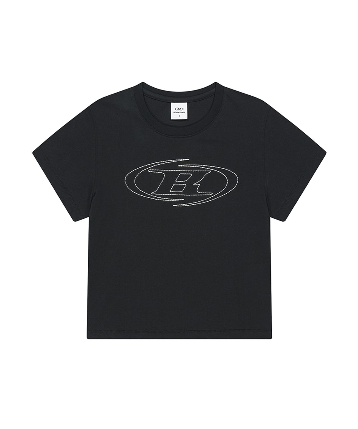 본투윈(BORN TO WIN) W STITCH LOGO REGULAR FIT T-SHIRTS [BLACK]