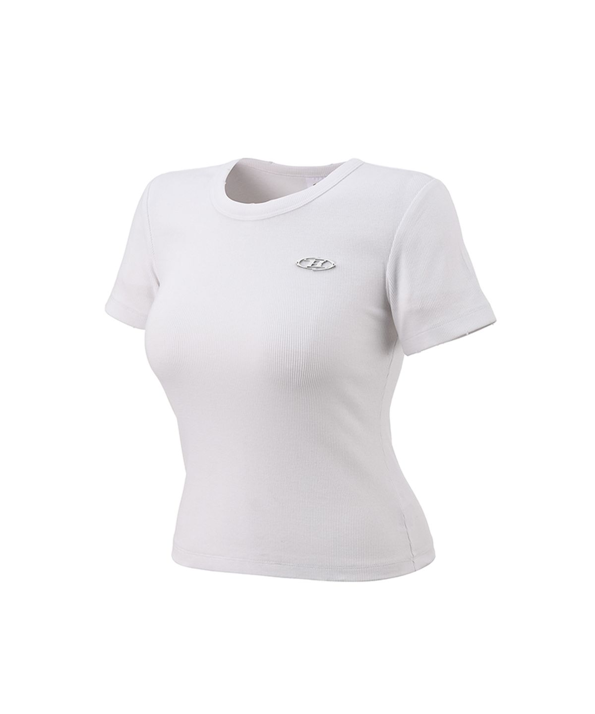 본투윈(BORN TO WIN) W B PENDANT RIBBED T-SHIRTS [WHITE]