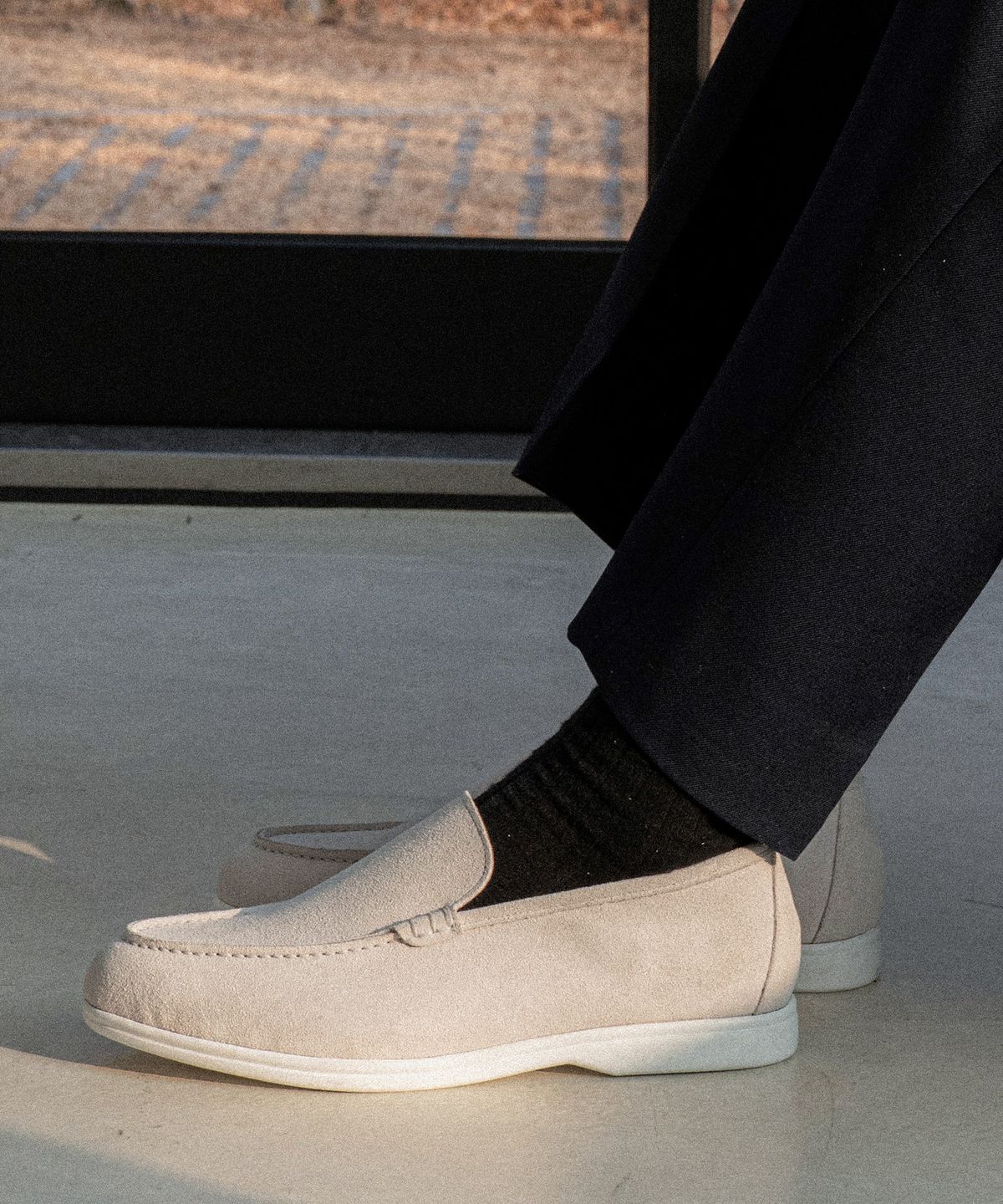 올클래식(ALLCLASSIC) ALC502W 리조트 로퍼_white suede