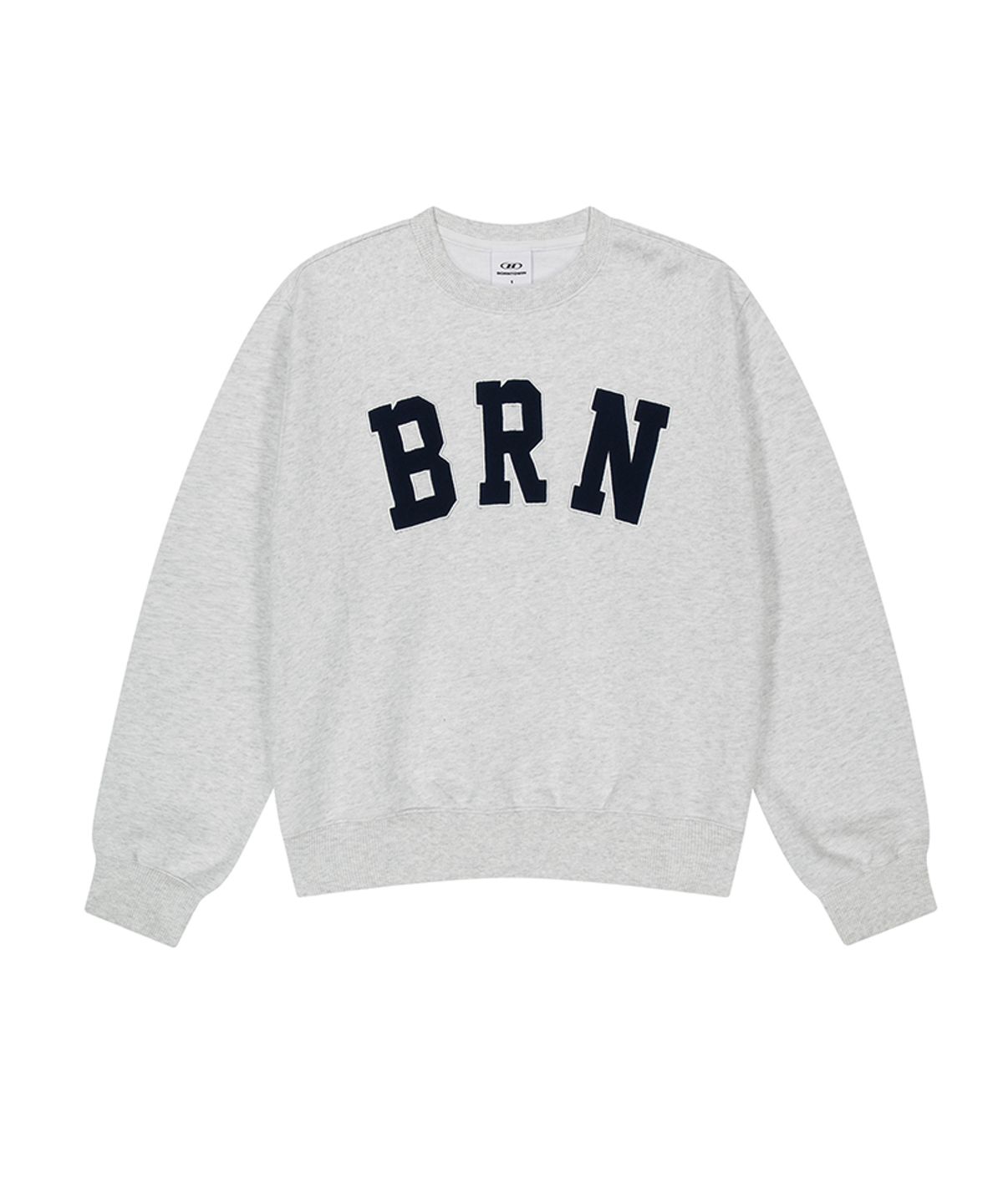 본투윈(BORN TO WIN) W BRN RELAX FIT SWEATSHIRTS [WHITE MELANGE]