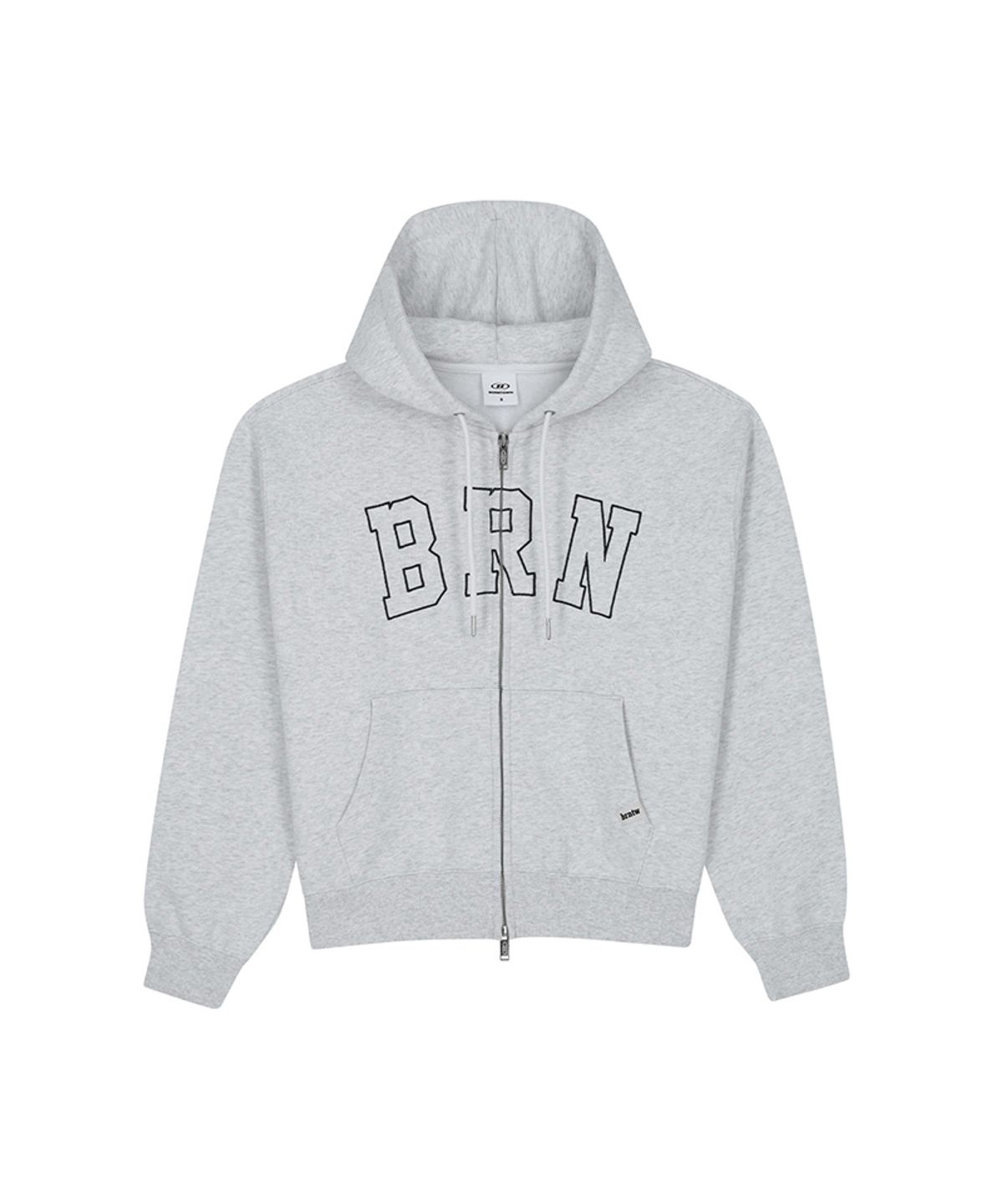본투윈(BORN TO WIN) W BRN RELAX FIT HOODIE ZIP-UP [WHITE MELANGE]