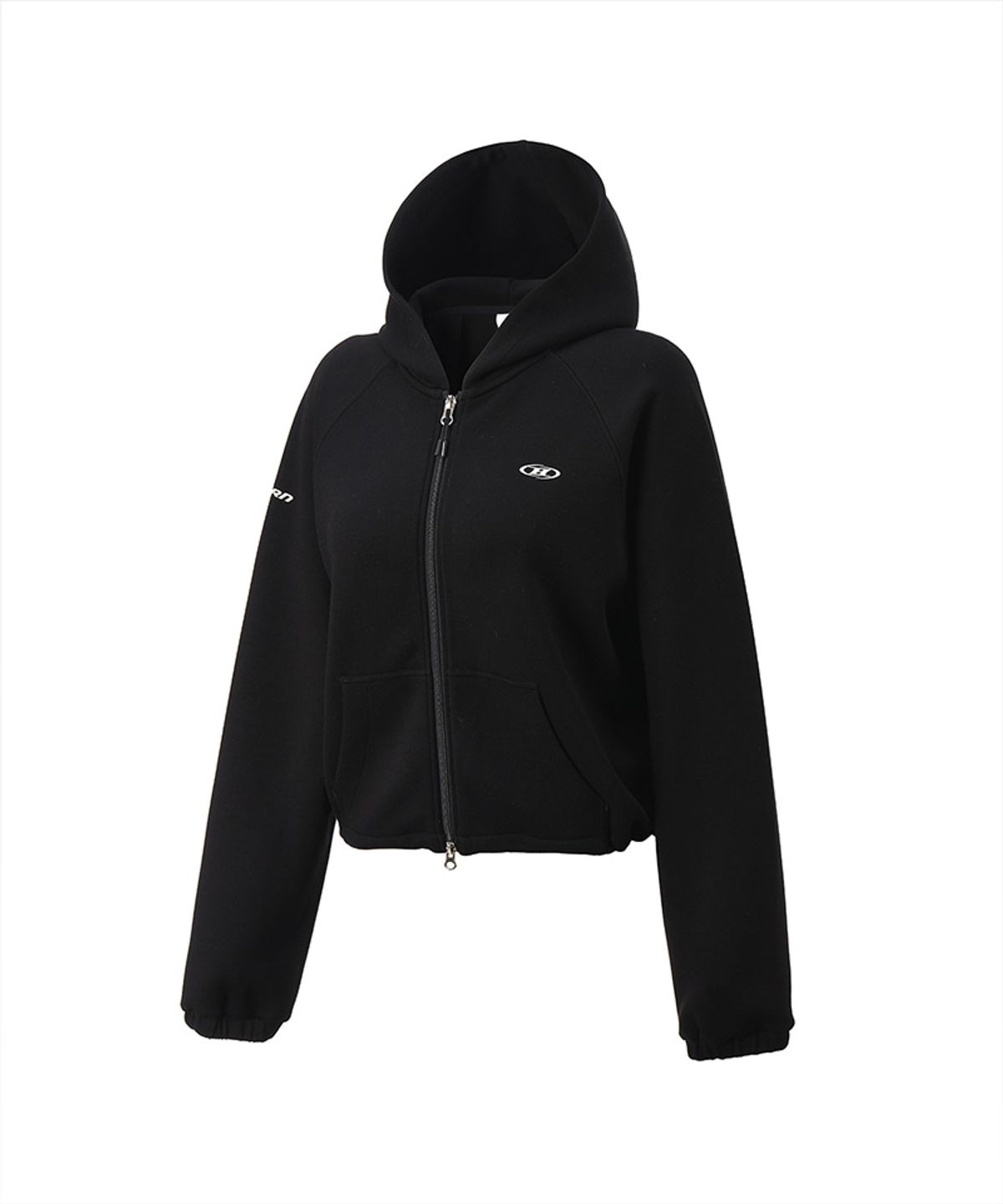 본투윈(BORN TO WIN) W SYMBOL B TECH HOODIE ZIP-UP [BLACK]