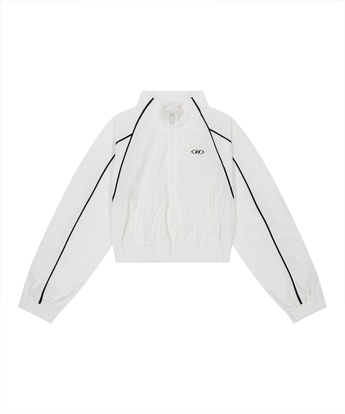 본투윈(BORN TO WIN) W PIPING LINE WIND SHELL JACKET [WHITE]
