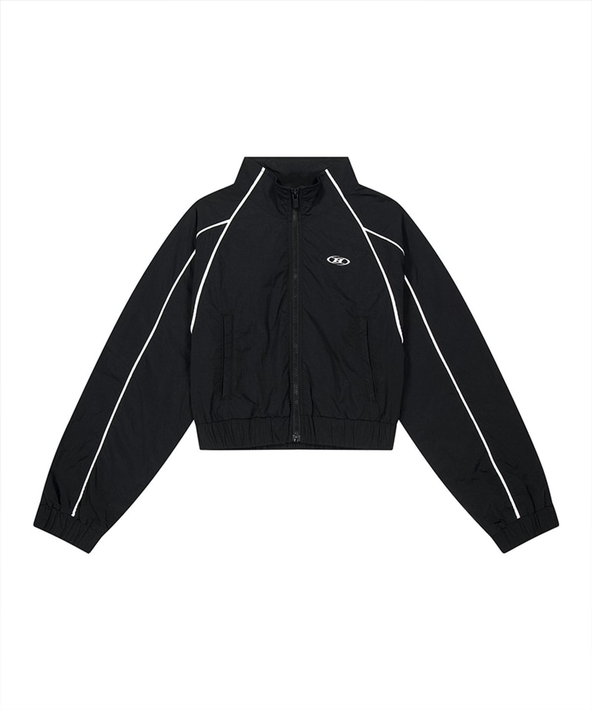 본투윈(BORN TO WIN) W PIPING LINE WIND SHELL JACKET [BLACK]