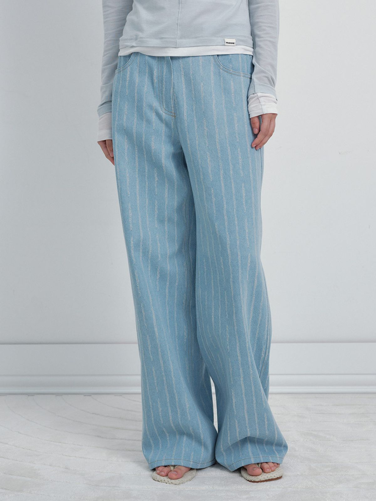 레이브(RAIVE) Denim-like Wide Pants VW6SL273_2color