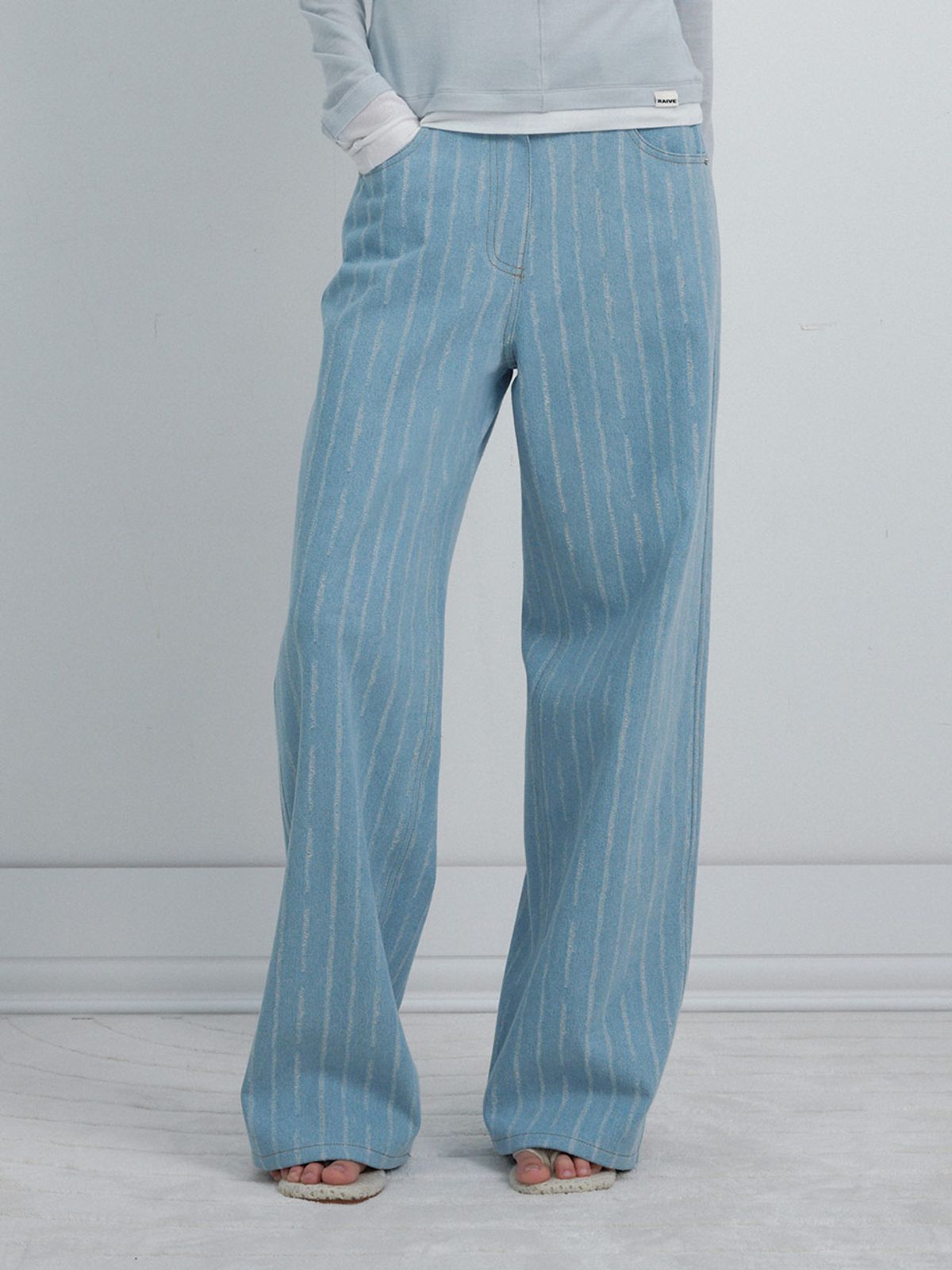 레이브(RAIVE) Denim-like Wide Pants VW6SL273_2color
