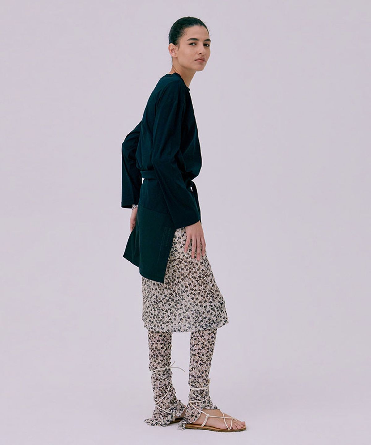 분더캄머(WNDERKAMMER) Floral Skirt_Beige(플로랄 스커트_베이지)