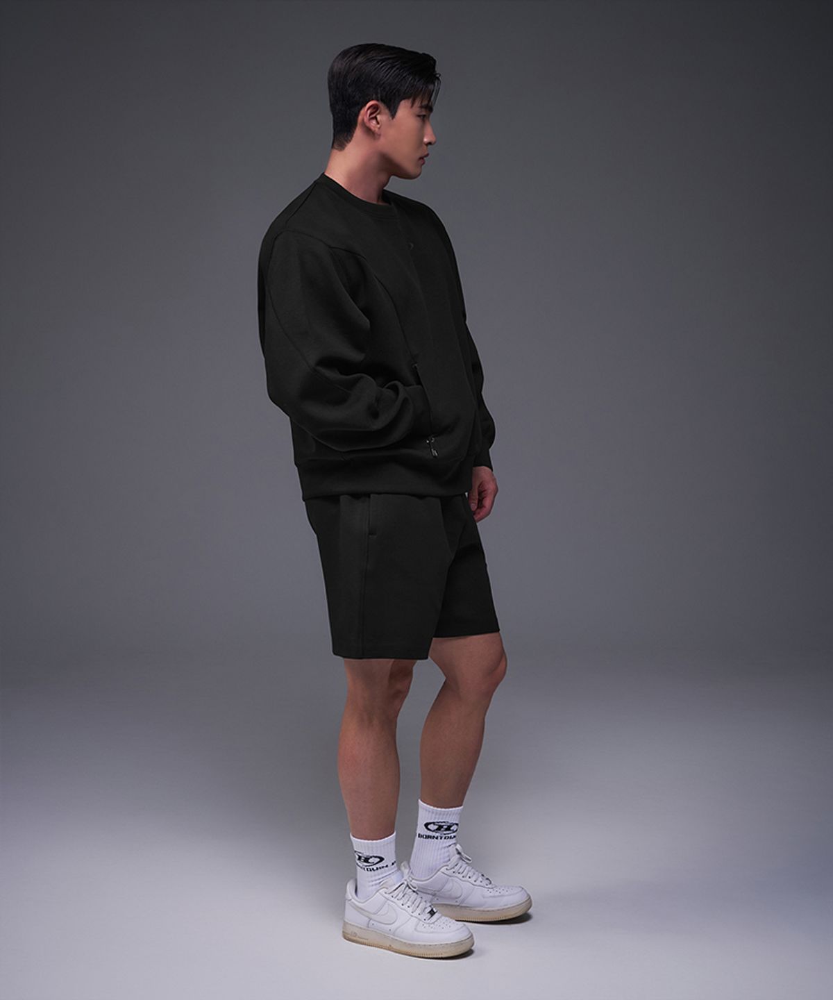 본투윈(BORN TO WIN) SYMBOL B TECH SHORTS [BLACK]