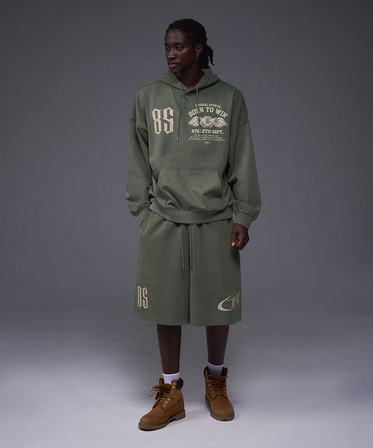 본투윈(BORN TO WIN) 85 PIGMENT BERMUDA PANTS [KHAKI]