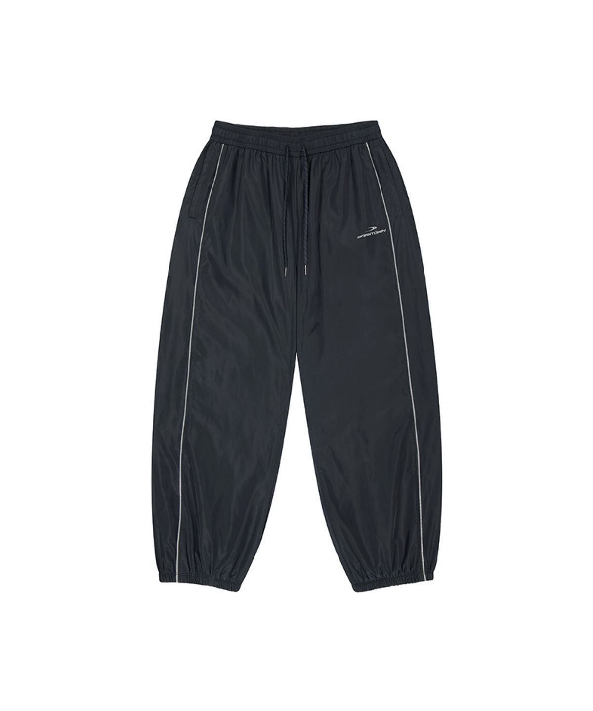 본투윈(BORN TO WIN) WOVEN PIPING TRACK PANTS [NAVY]