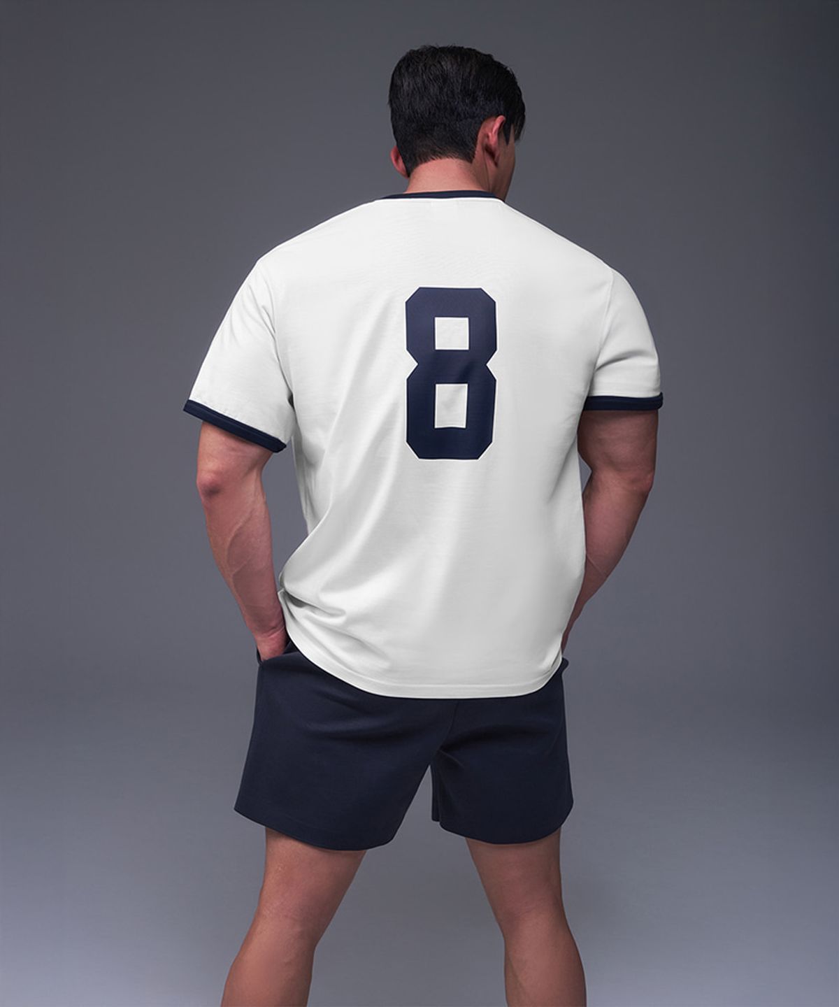본투윈(BORN TO WIN) NUMBER RINGER REGULAR FIT T-SHIRTS [WHITE]