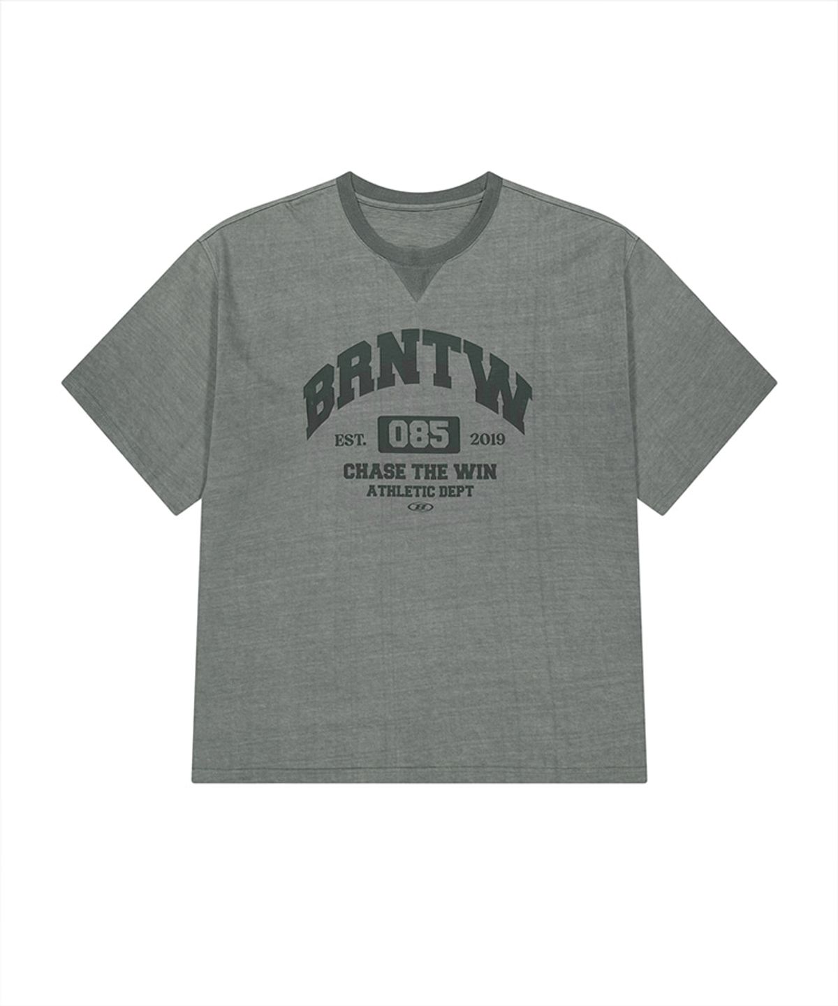 본투윈(BORN TO WIN) BRNTW PIGMENT EXTRA FIT T-SHIRTS [CHARCOAL]