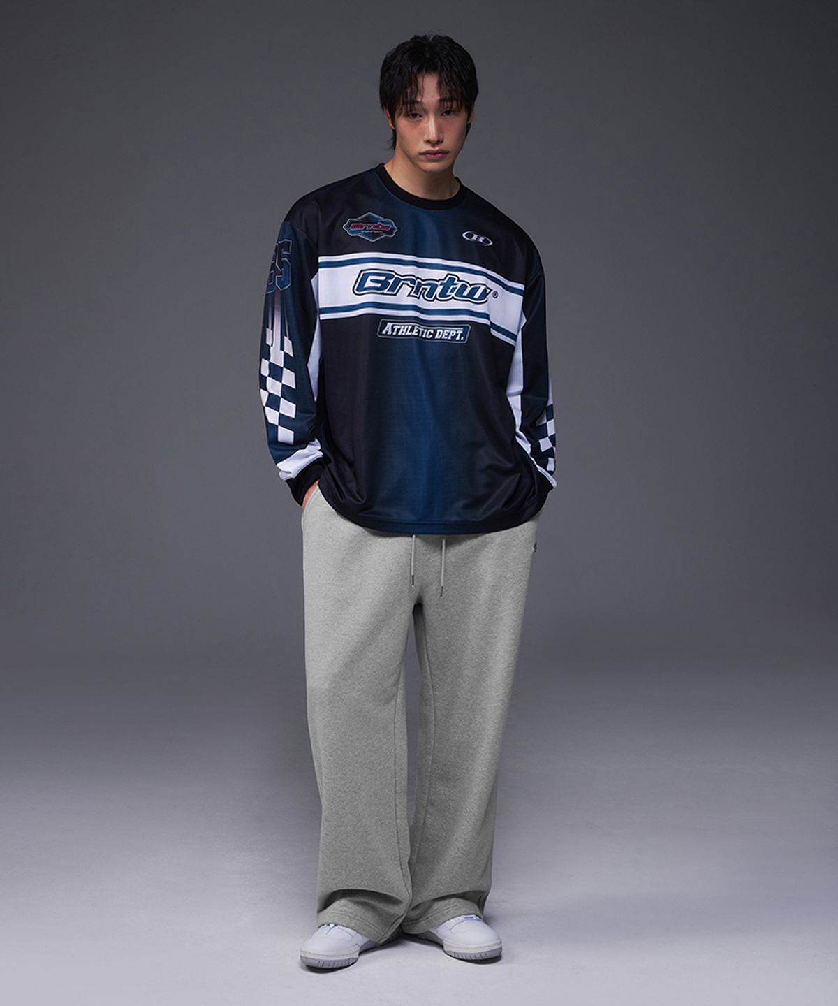 본투윈(BORN TO WIN) BRNTW MOTORCYCLE RACING JERSEY [BLUE]