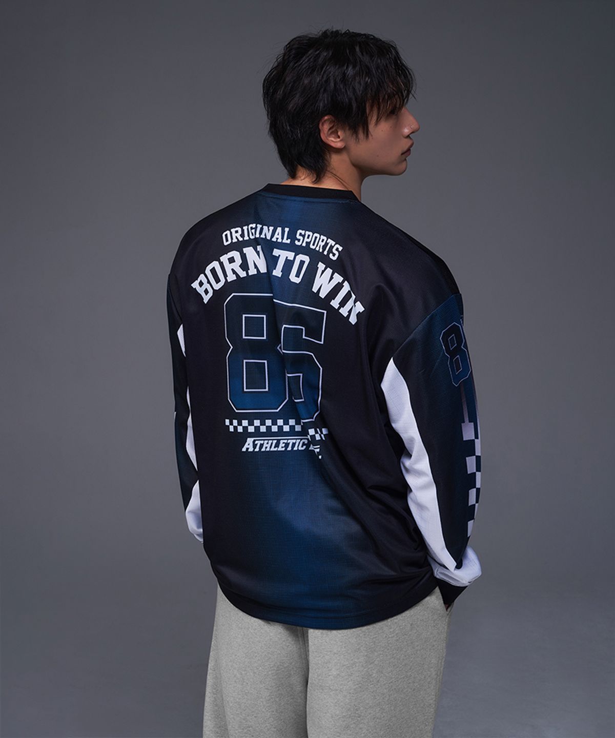 본투윈(BORN TO WIN) BRNTW MOTORCYCLE RACING JERSEY [BLUE]