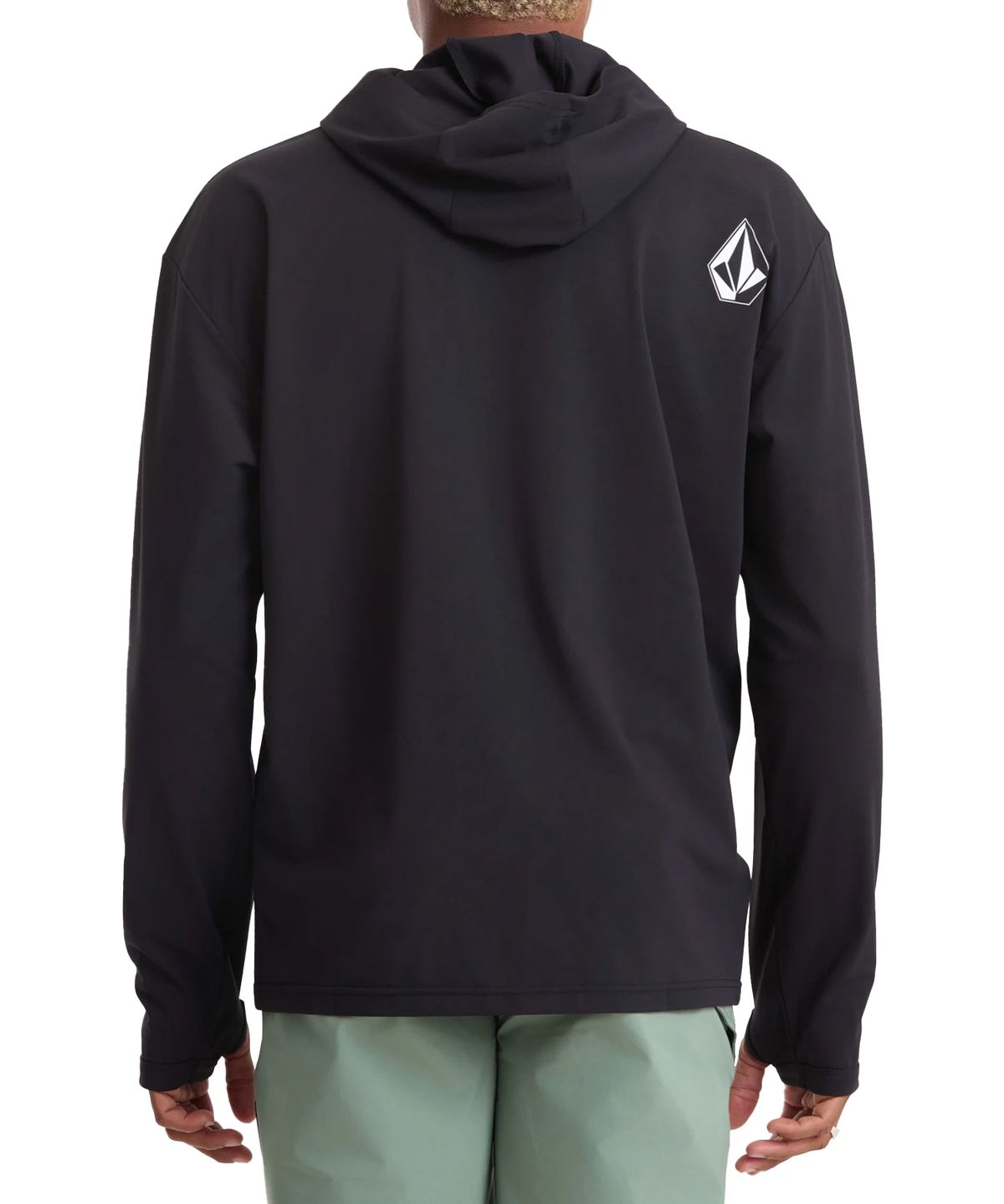볼컴(VOLCOM) 풀오버 후드 박스핏 래쉬가드 긴팔(블랙)