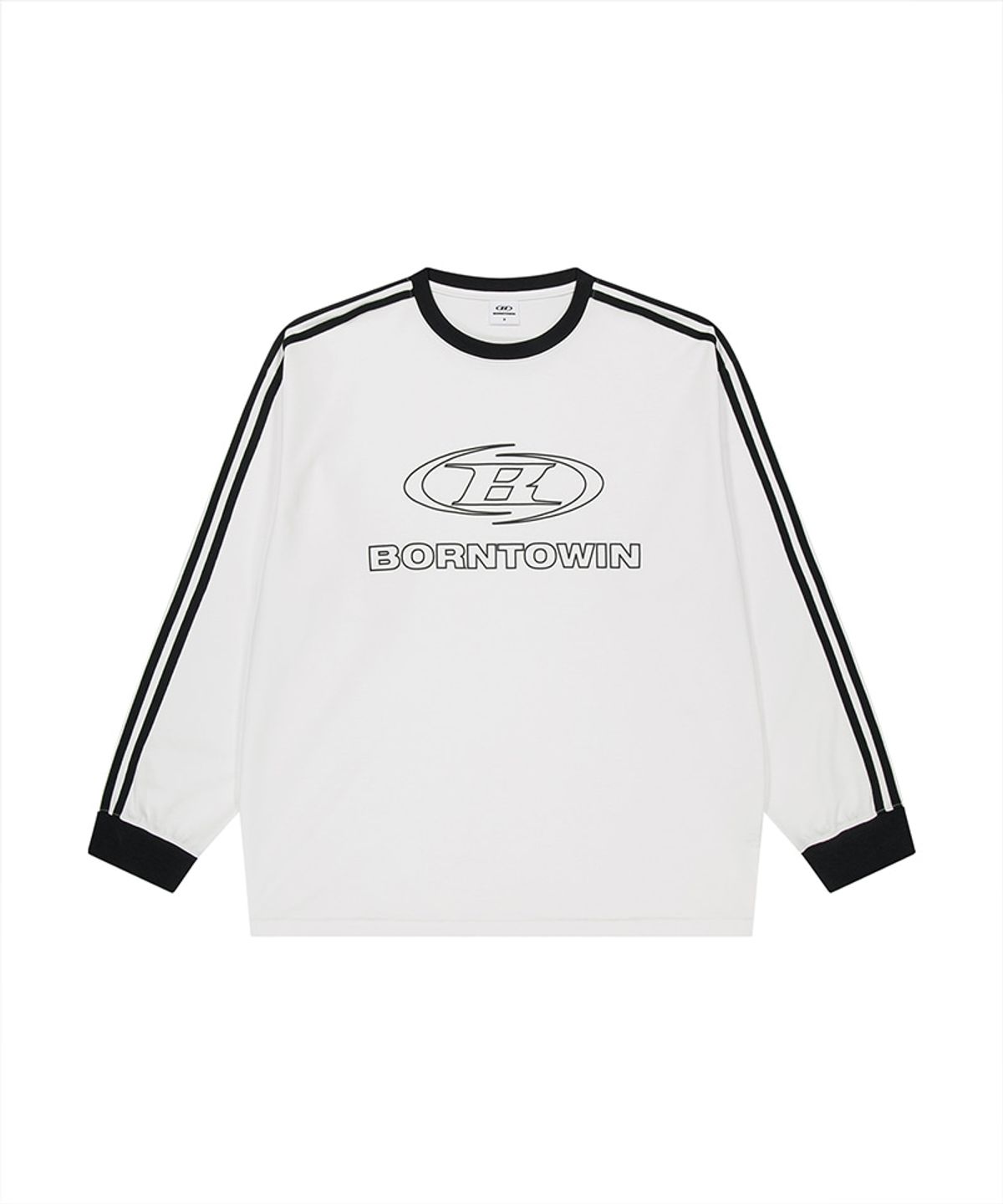 본투윈(BORN TO WIN) SYMBOL LOGO TRACK LONG SLEEVE [WHITE]