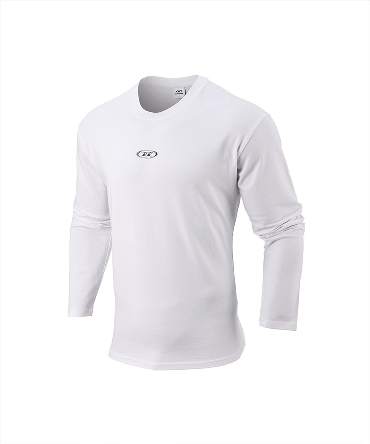 본투윈(BORN TO WIN) SILVER B LOGO MUSCLE FIT LONG SLEEVE [WHITE]
