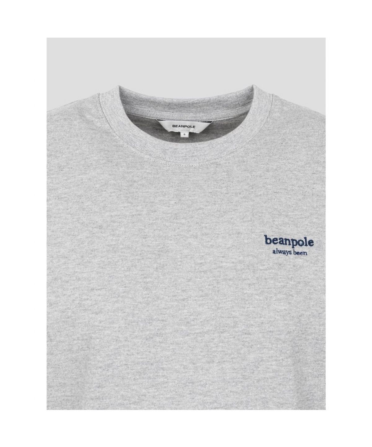 빈폴 레이디스(BEANPOLE LADIES) 레터링 자수 오버핏 반소매 티셔츠  그레이 (BF6242C913)