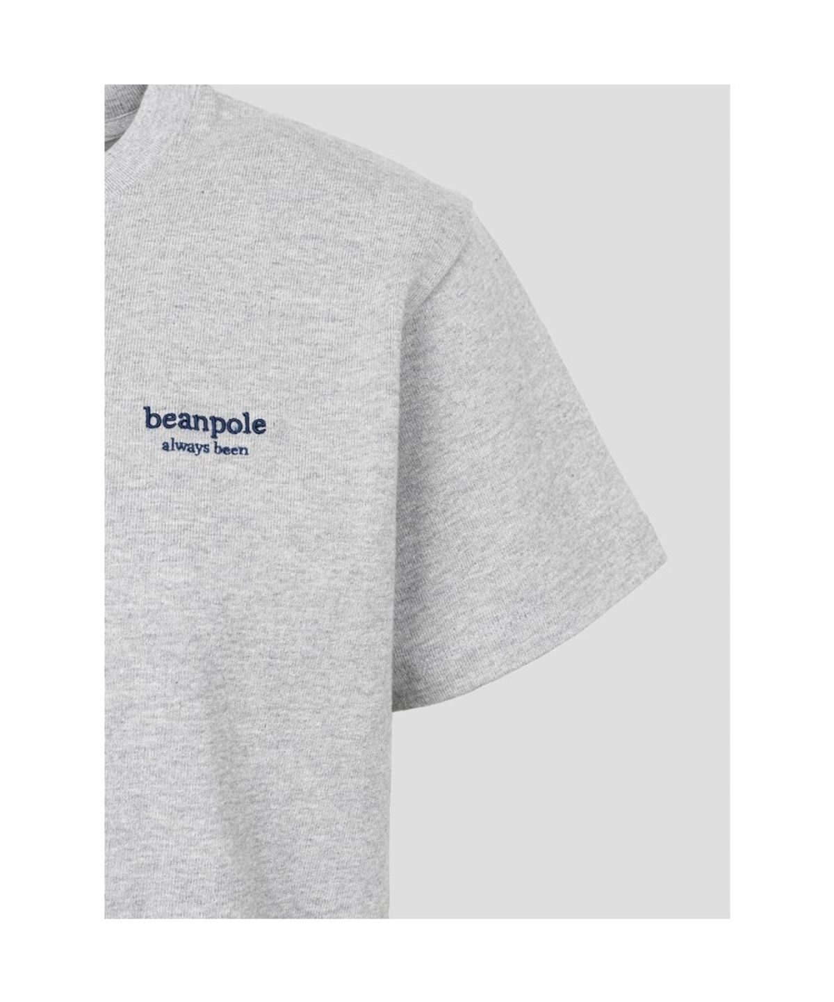 빈폴 레이디스(BEANPOLE LADIES) 레터링 자수 오버핏 반소매 티셔츠  그레이 (BF6242C913)