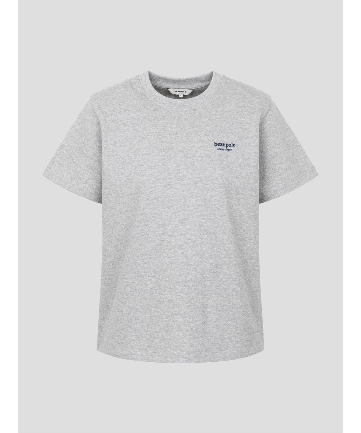 빈폴 레이디스(BEANPOLE LADIES) 레터링 자수 오버핏 반소매 티셔츠  그레이 (BF6242C913)