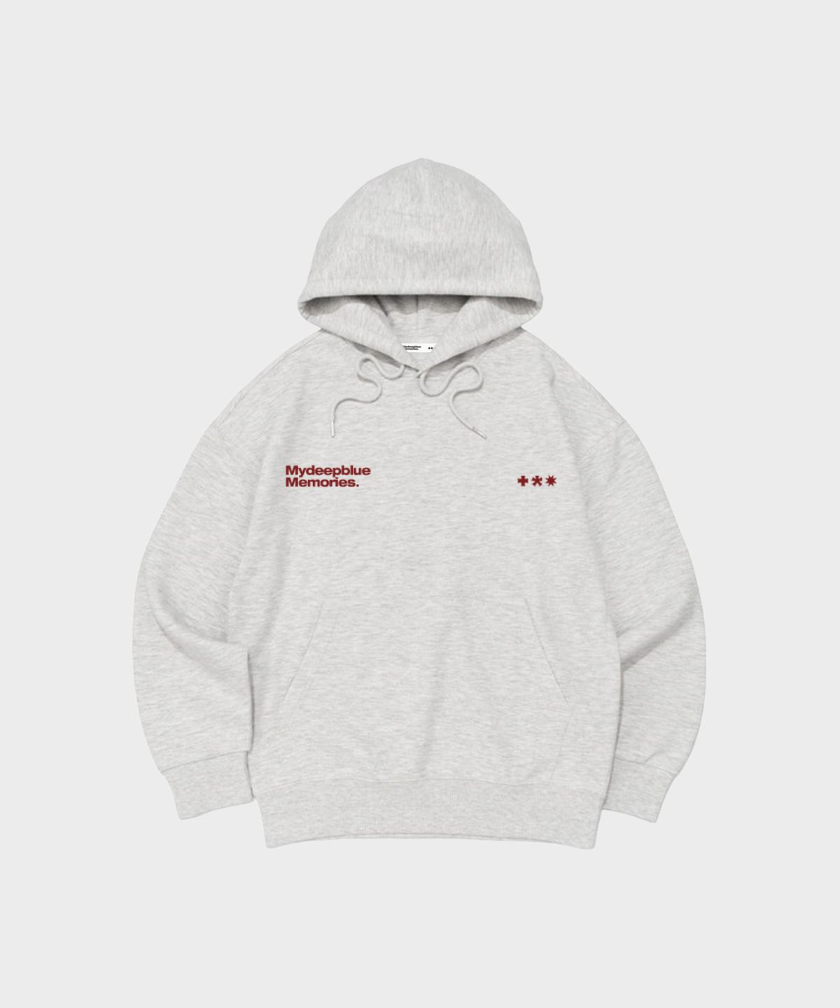 마이딥블루메모리즈(MY DEEP BLUE MEMORIES) (SS) MM SYMBOL LOGO SOFT HOODIE(LIGHT GREY)