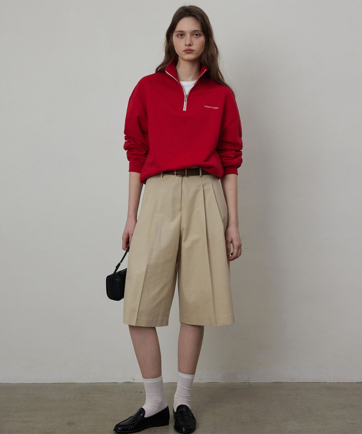 퀸스래빗(Q'SRB) Classic Half Zip-up Sweatshirt MTM