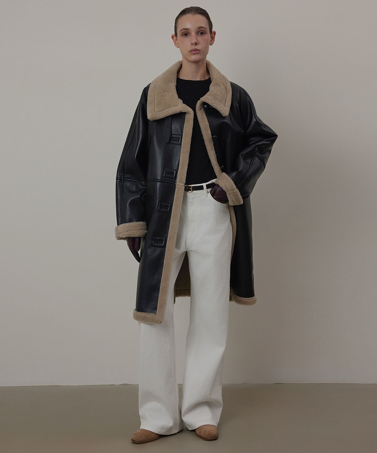 퀸스래빗(Q'SRB) Paul Semi Wide Fit Washing Denim Pants