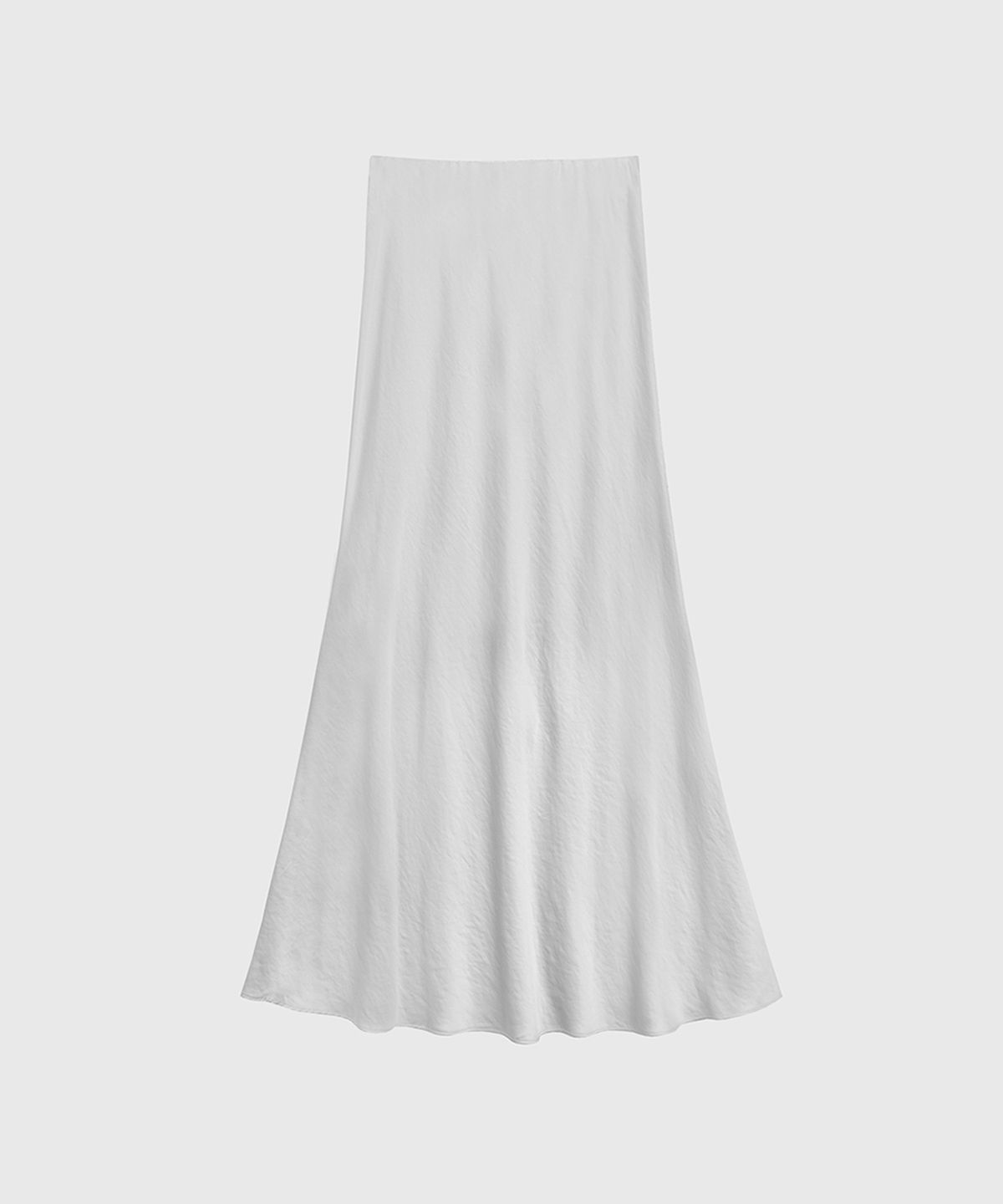 퀸스래빗(Q'SRB) Silky Satin Hidden-banding Draping Long Skirt