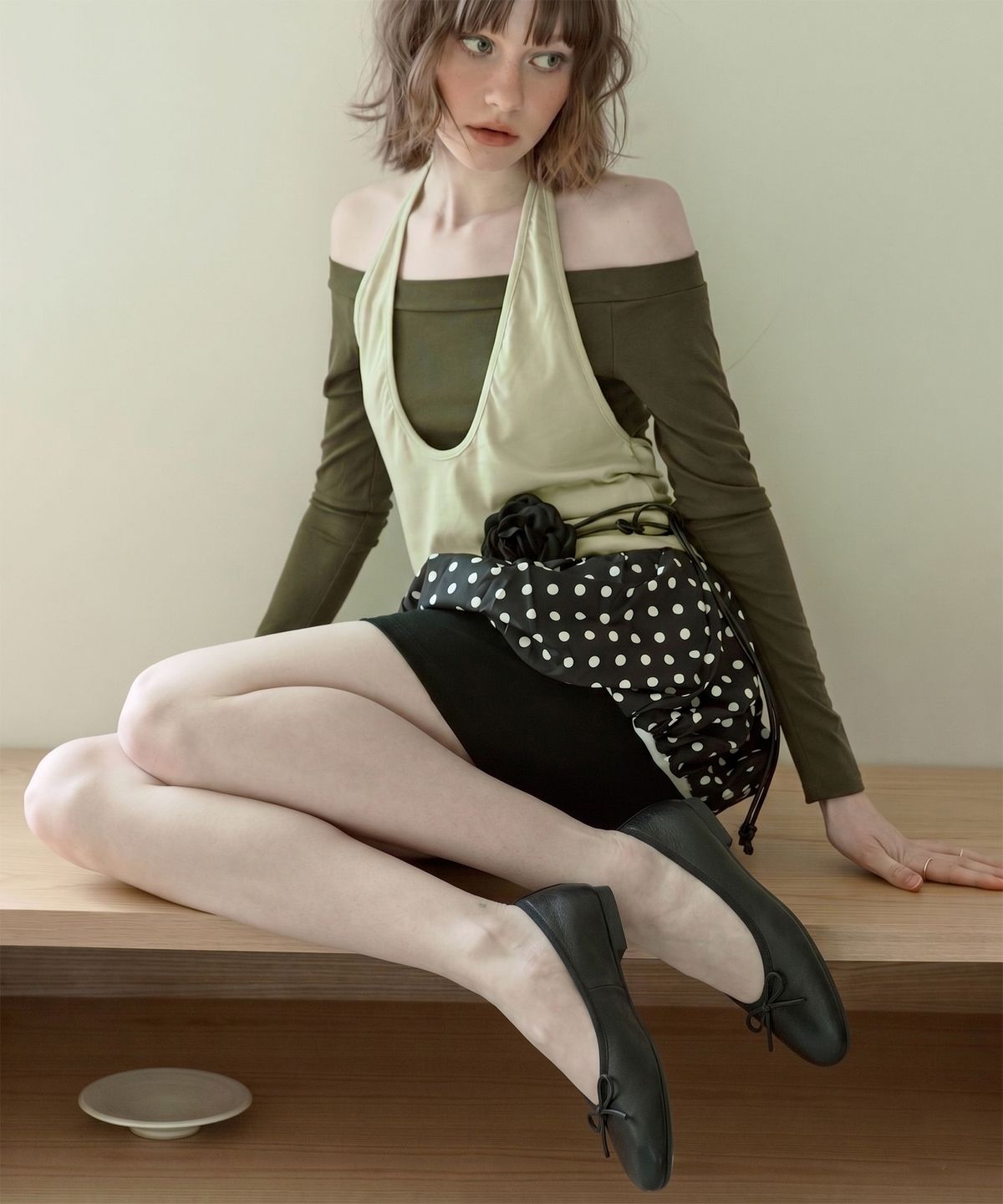 스퍼(SPUR) Logg Wrinkle Basic Flats 플랫슈즈 2cm -WS8031 (3color)