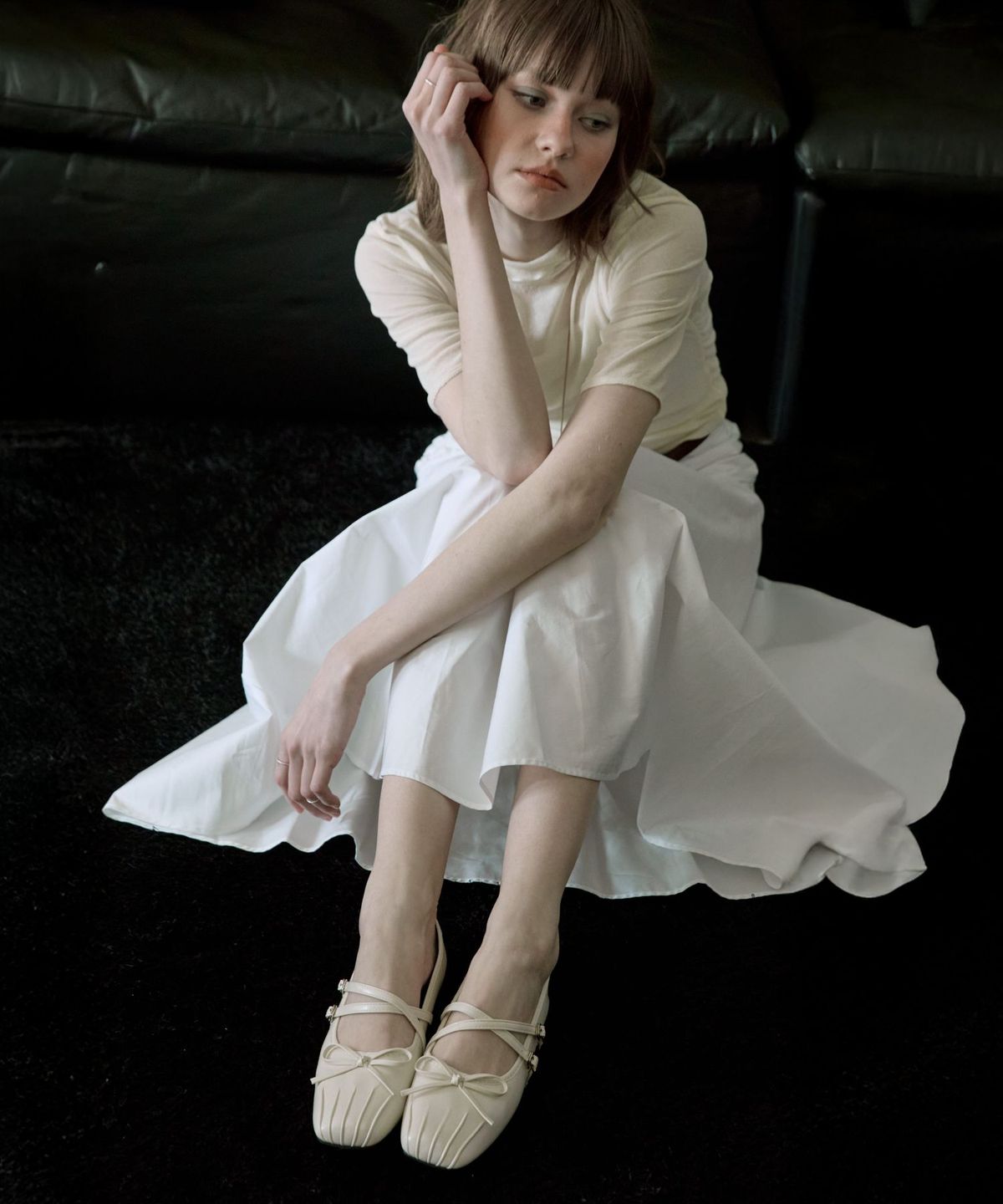 스퍼(SPUR) Clipton Pleats MJ Flats 플리츠 플랫슈즈 1.5cm -WS9008 (3color)