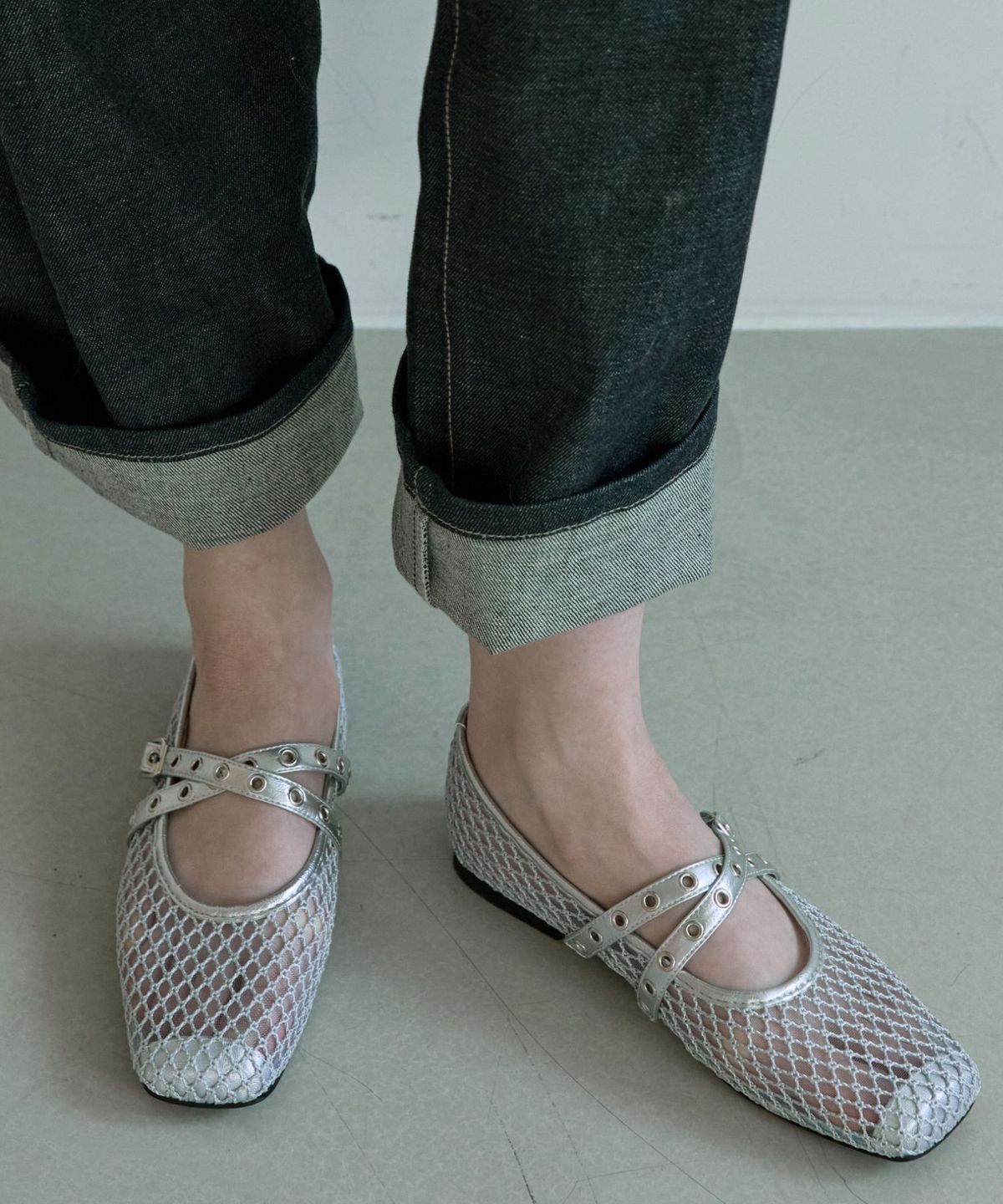 스퍼(SPUR) Clipton Mesh MJ Flats 메쉬 플랫슈즈 1.5cm -WS9007 (3color)