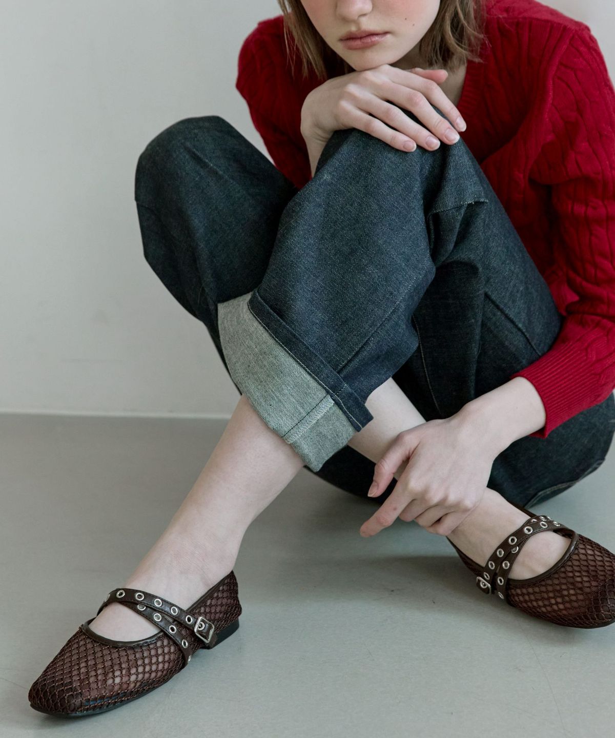 스퍼(SPUR) Clipton Mesh MJ Flats 메쉬 플랫슈즈 1.5cm -WS9007 (3color)