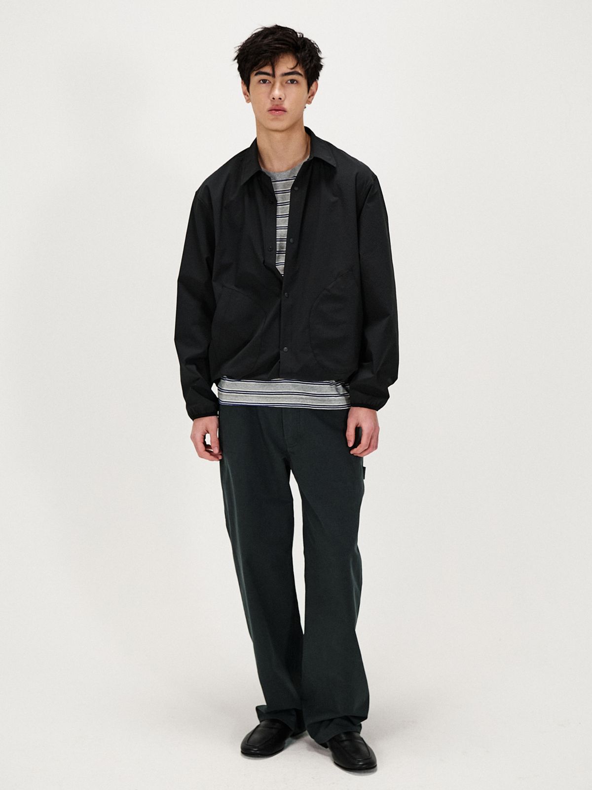셔터(SHIRTER) SOLOTEX SEERSUCKER SHIRT (BLACK)