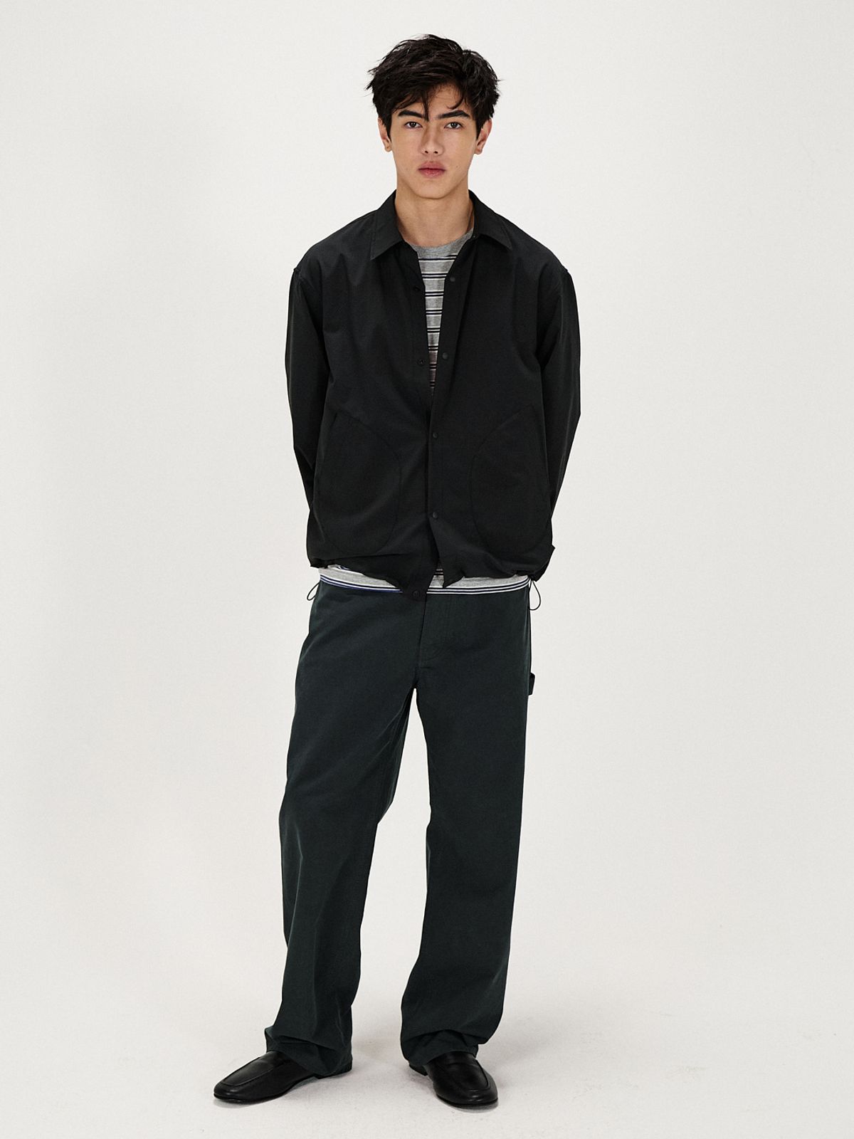 셔터(SHIRTER) SOLOTEX SEERSUCKER SHIRT (BLACK)