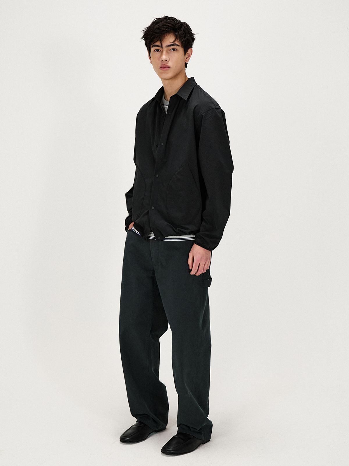 셔터(SHIRTER) SOLOTEX SEERSUCKER SHIRT (BLACK)