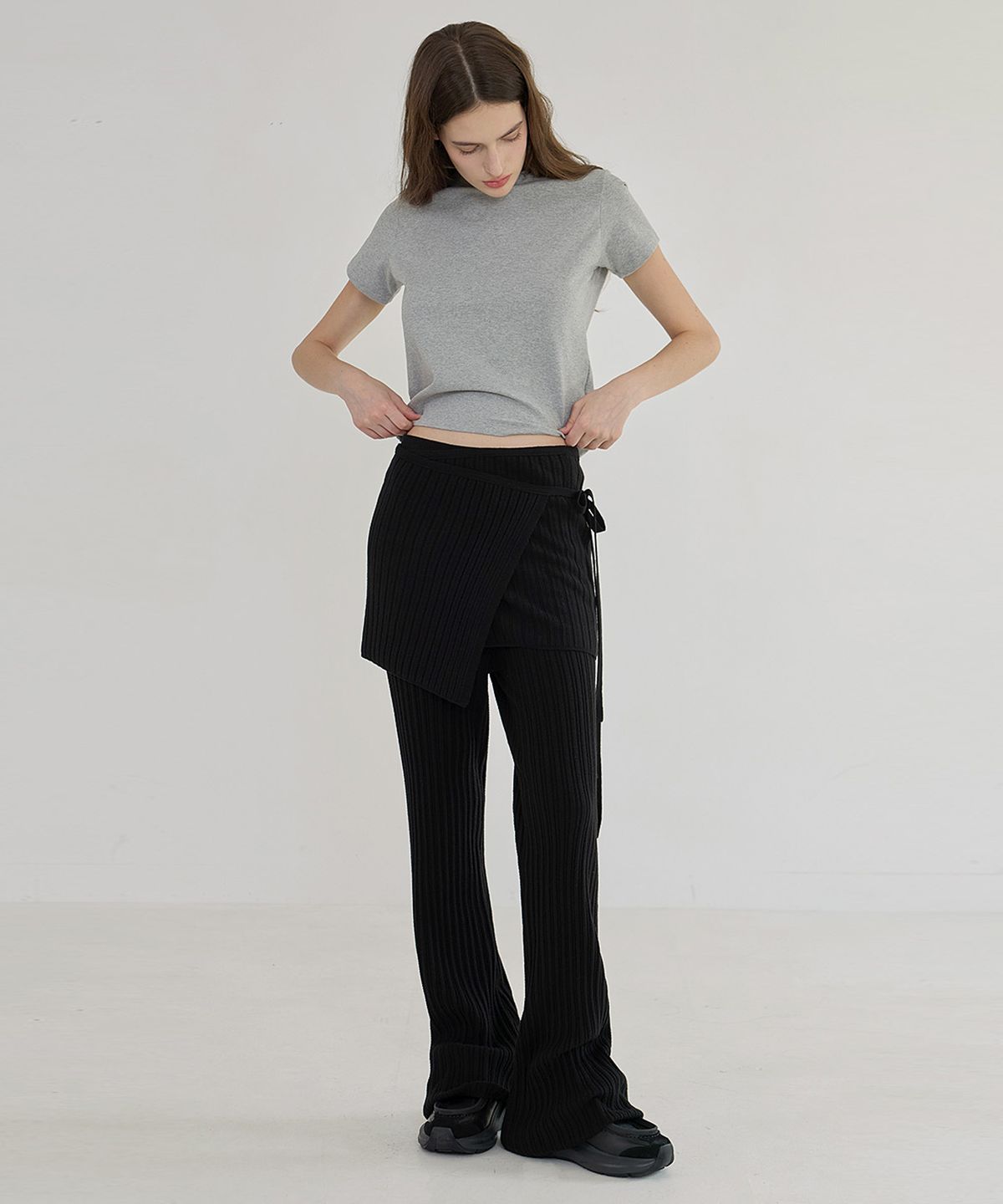 퀸스래빗(Q'SRB) Ivy Wrap Knit Skirt