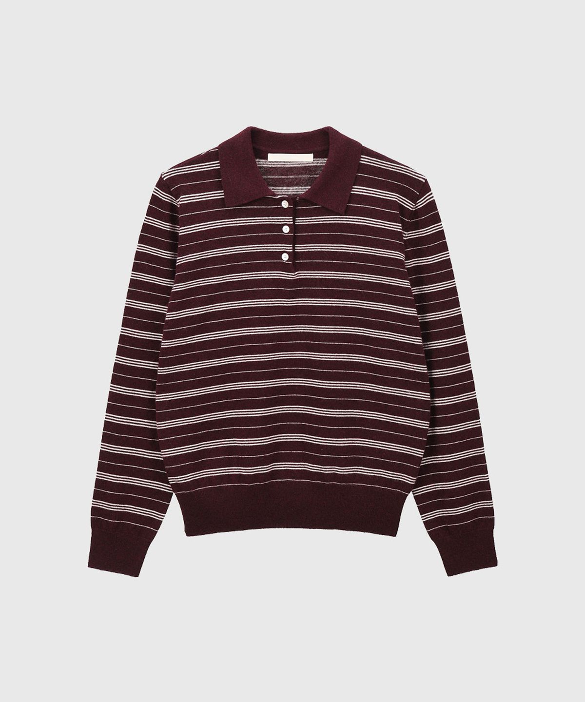 퀸스래빗(Q'SRB) Multi Stripe collar Knit