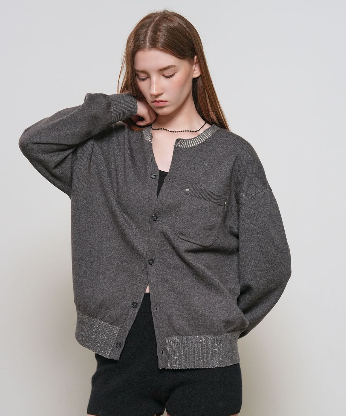 제너럴아이디어(GENERALIDEA) UNISEX 포켓 크루넥 가디건 [3COL] / GF1UKC002