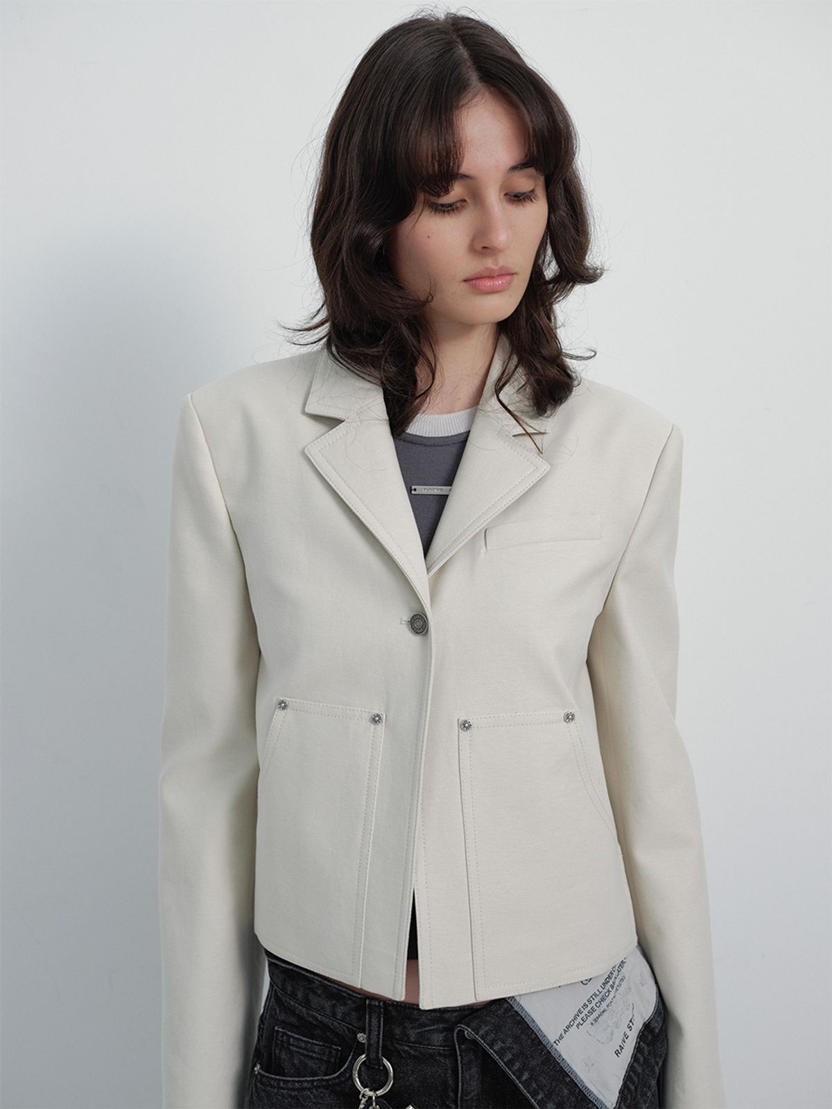 레이브(RAIVE) Rivet Point Cotton Jacket VW6SJ201_2color
