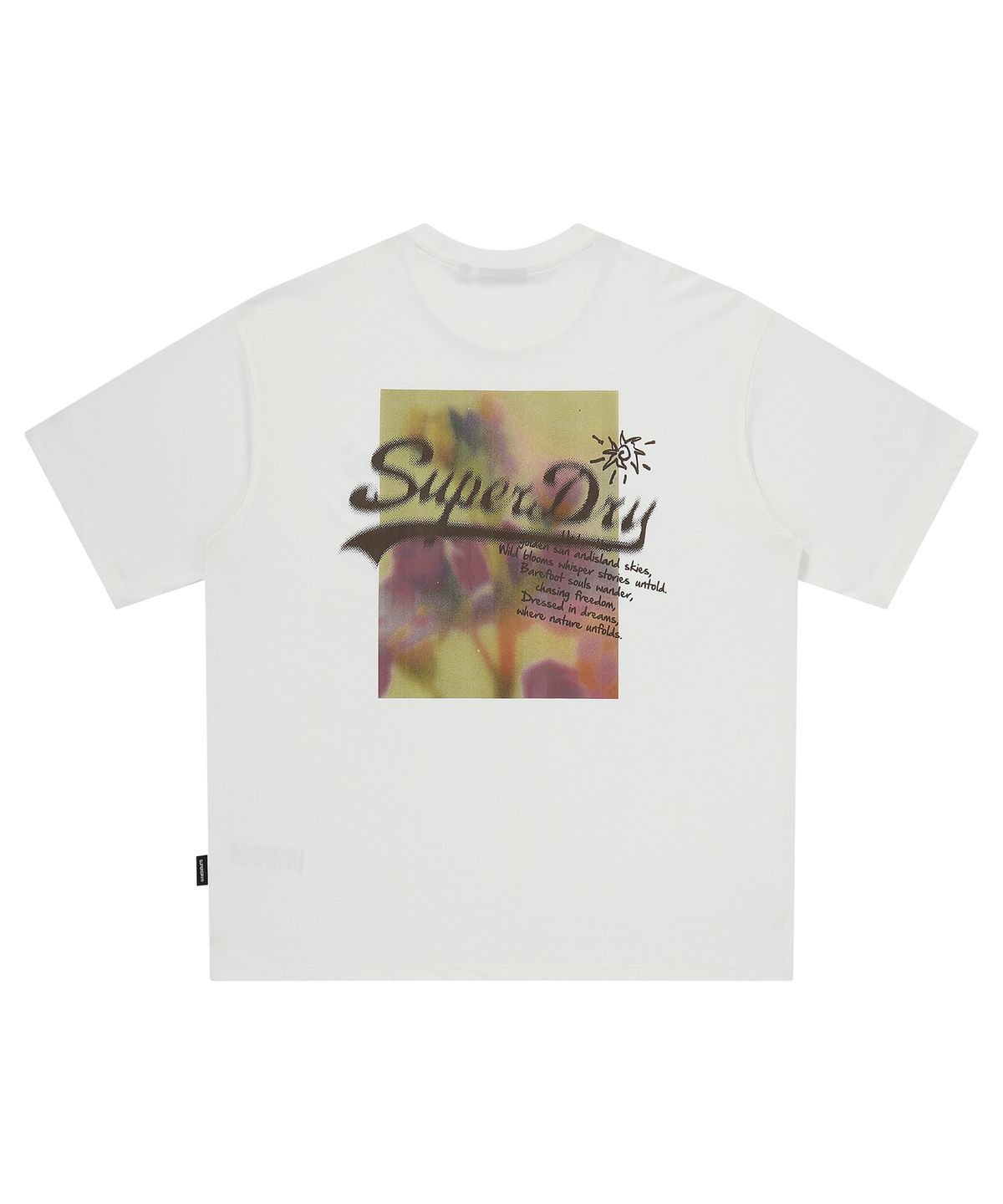 슈퍼드라이(SUPERDRY) 블러 그래픽 티셔츠 화이트 SDUISCQ52WHT