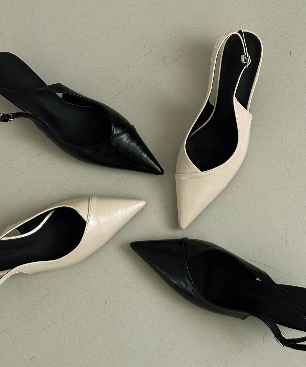 스퍼(SPUR) Jade V-Cut Slingback Heel 슬링백 힐 5.5cm -WS9028 (2color)