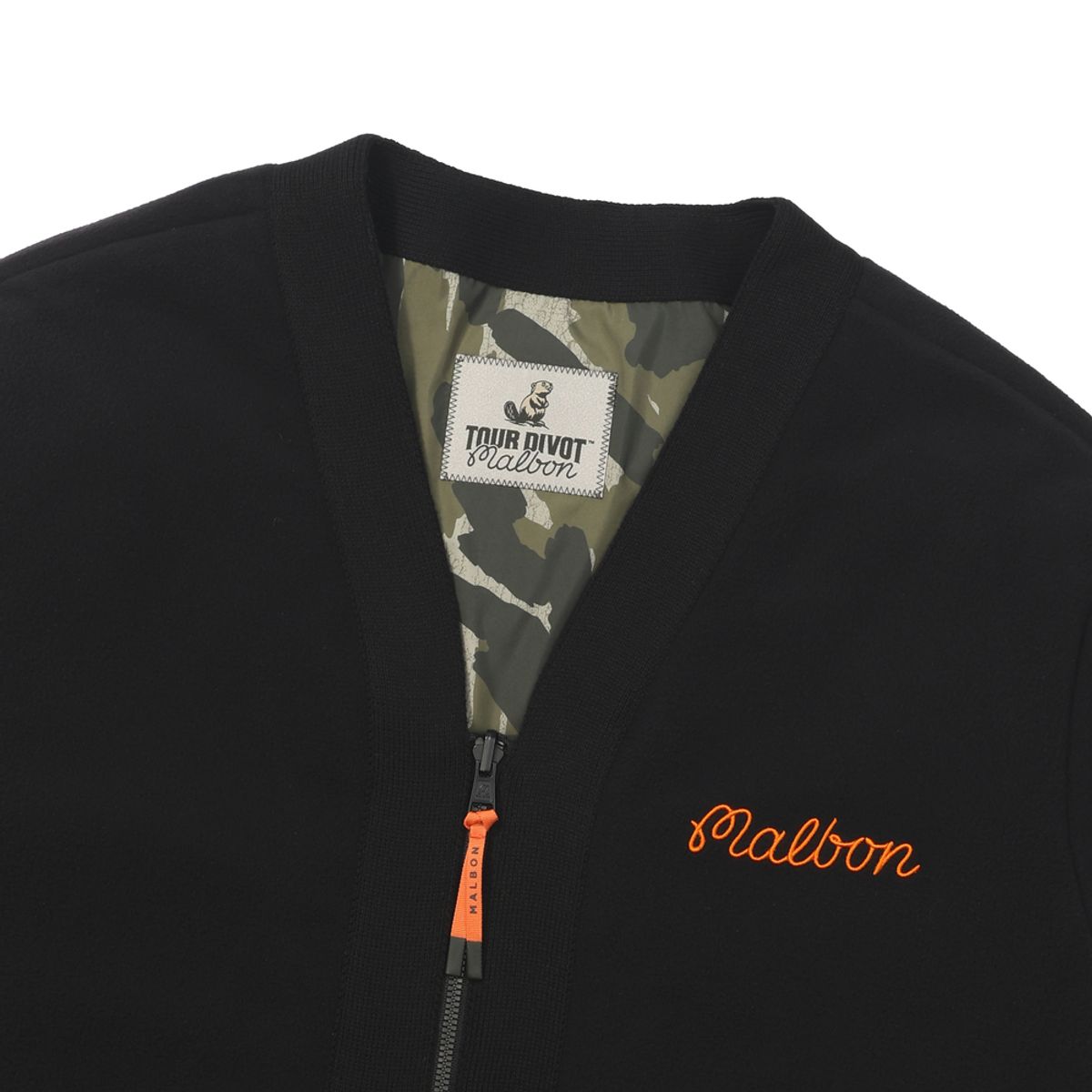 말본 골프(MALBON GOLF) [Tour Divot] Y넥 패턴프린트 안감 패딩자켓 CAMO (MAN)