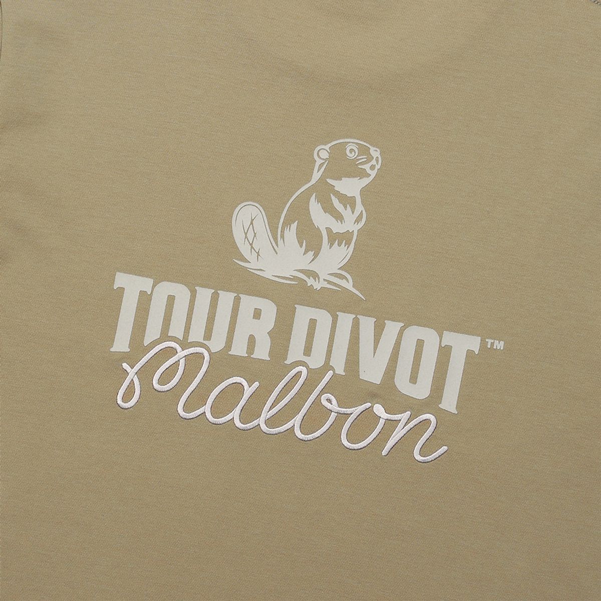 말본 골프(MALBON GOLF) [Tour Divot] 레터링 포인트 반팔 티셔츠 KHAKI