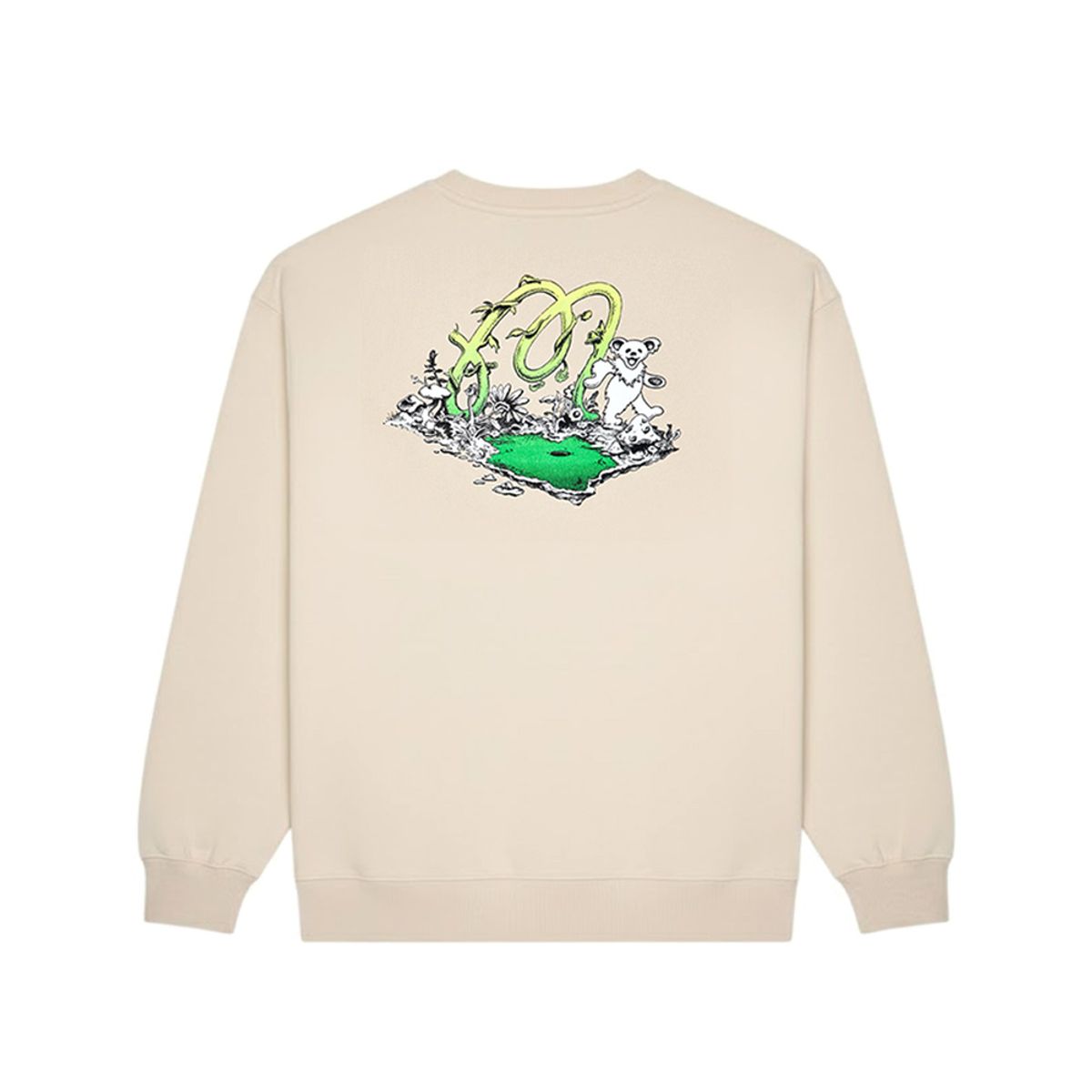 말본 골프(MALBON GOLF) [GRATEFUL DEAD] 레인지 스웻셔츠 BEIGE GREEN (MAN)